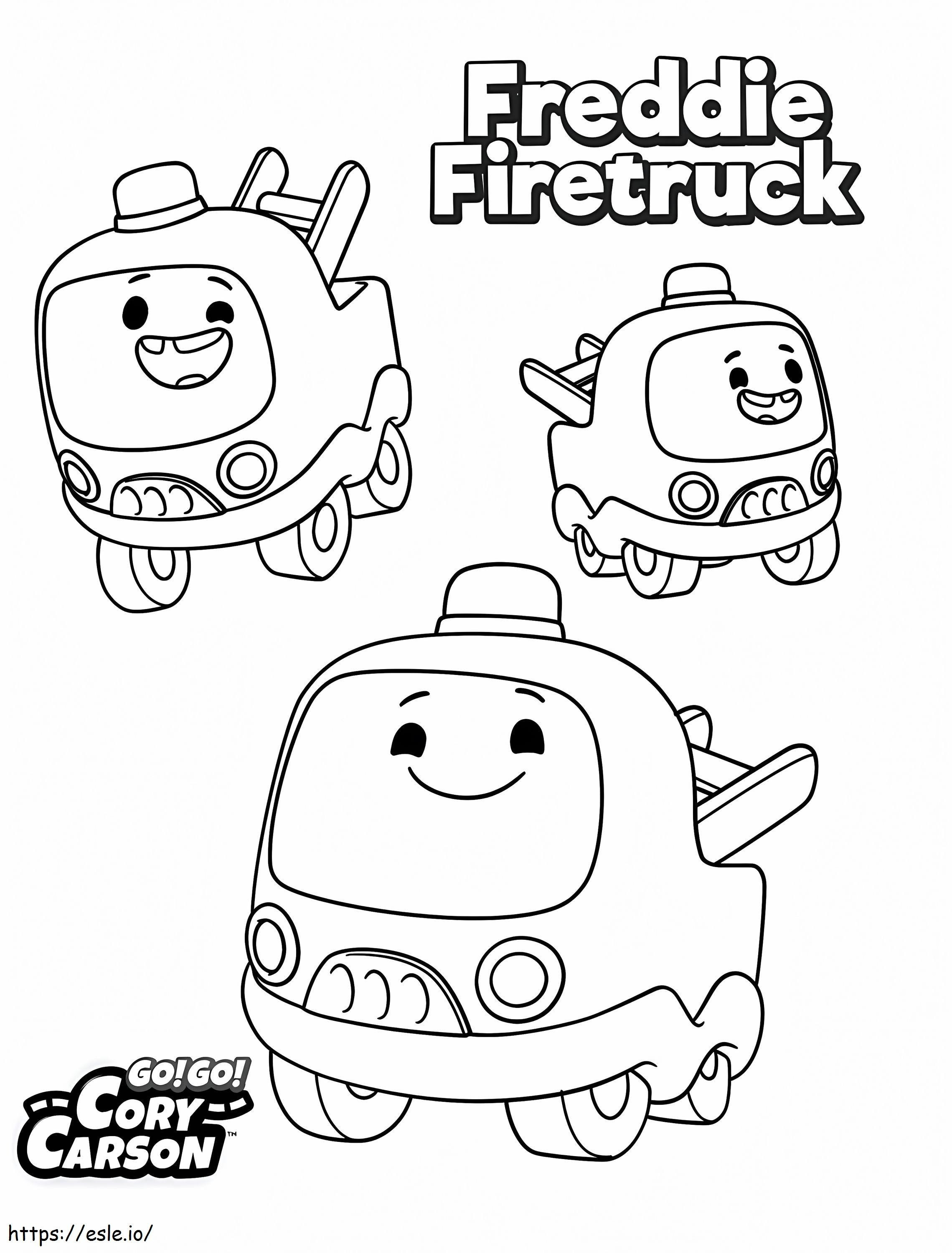 Freddie Firetruck From Go Go Cory Carson coloring page