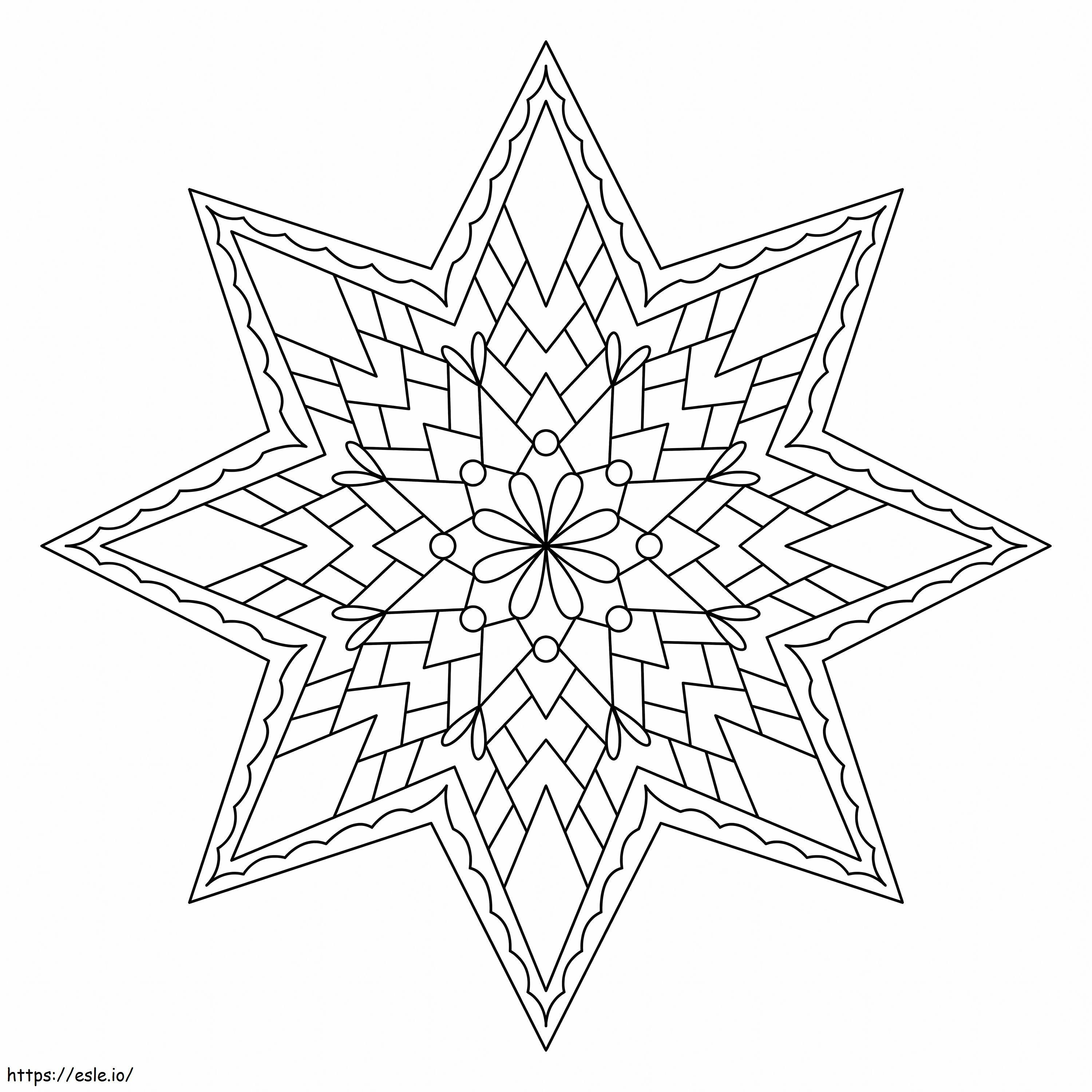 Coloriage Étoile Zentangle à imprimer dessin