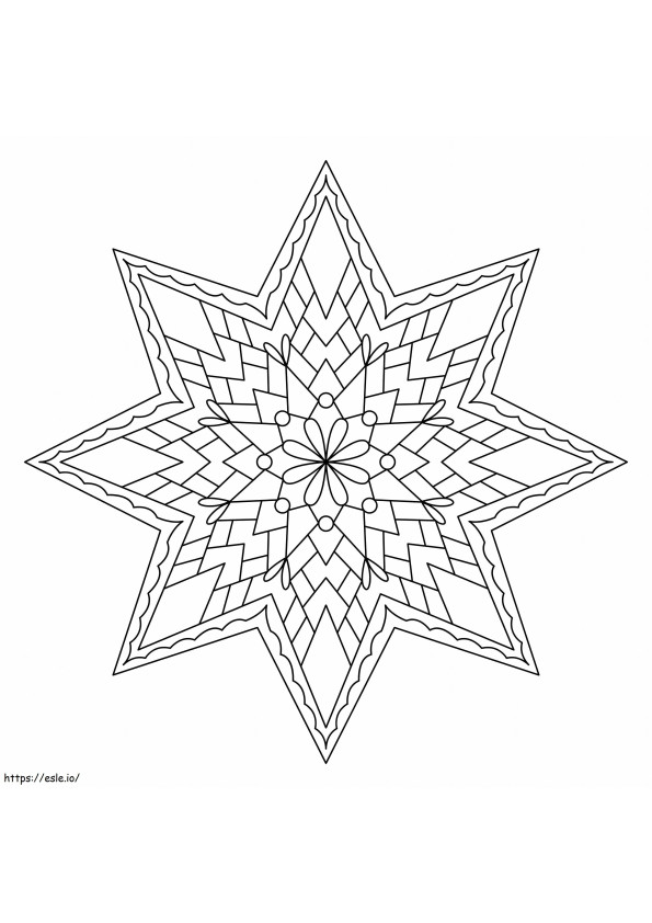Zentangle Star coloring page