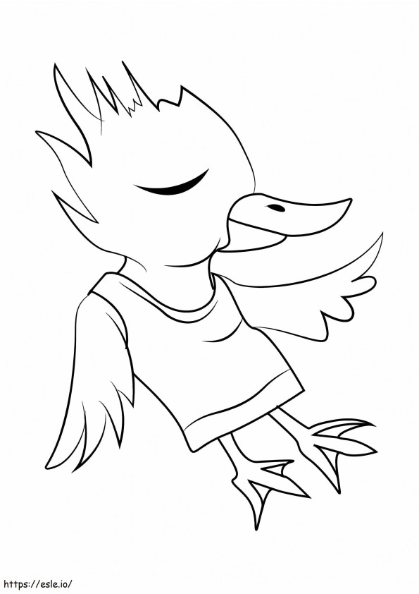 Red Bird Undertale coloring page