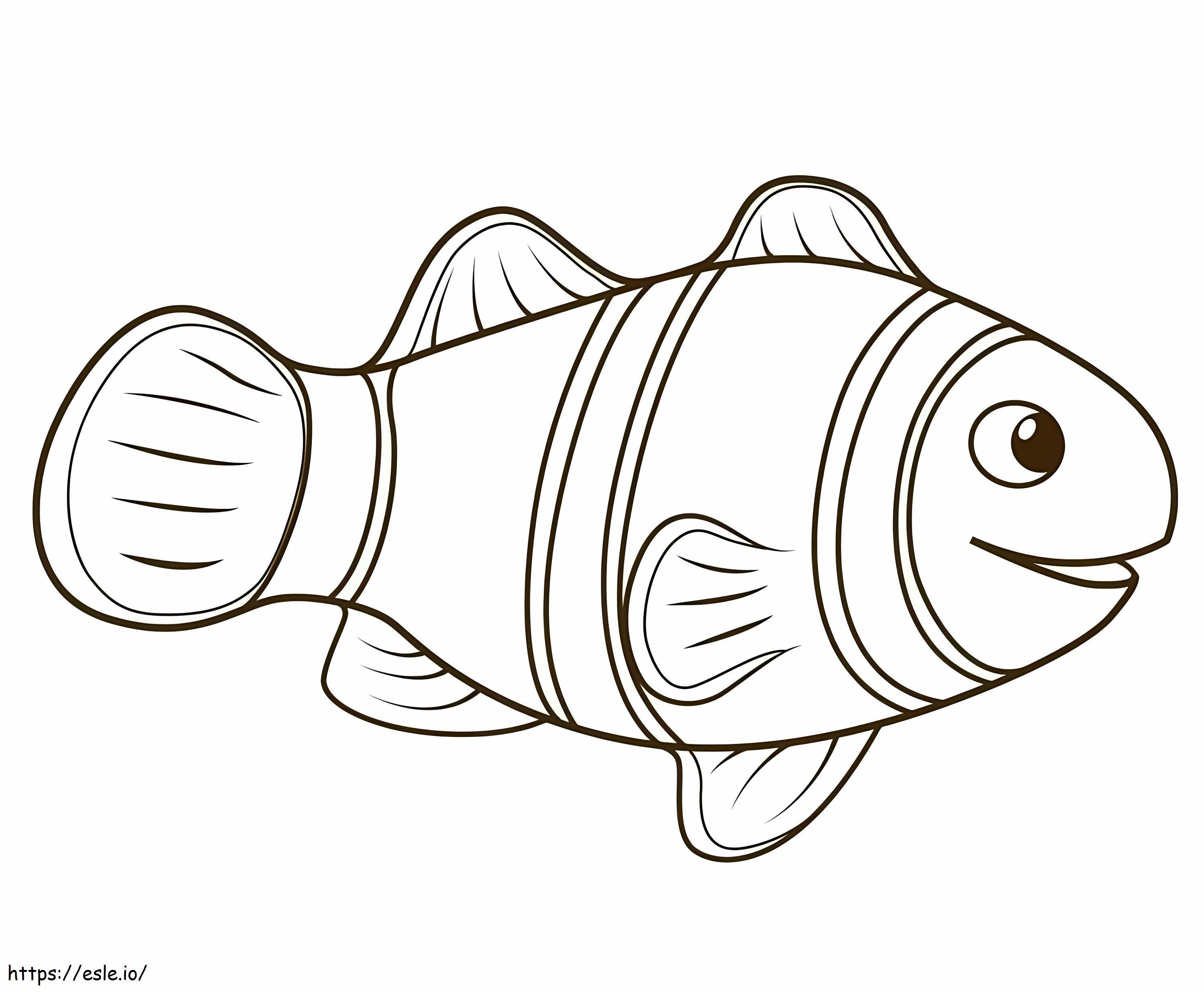 Poisson Clown 8 coloring page