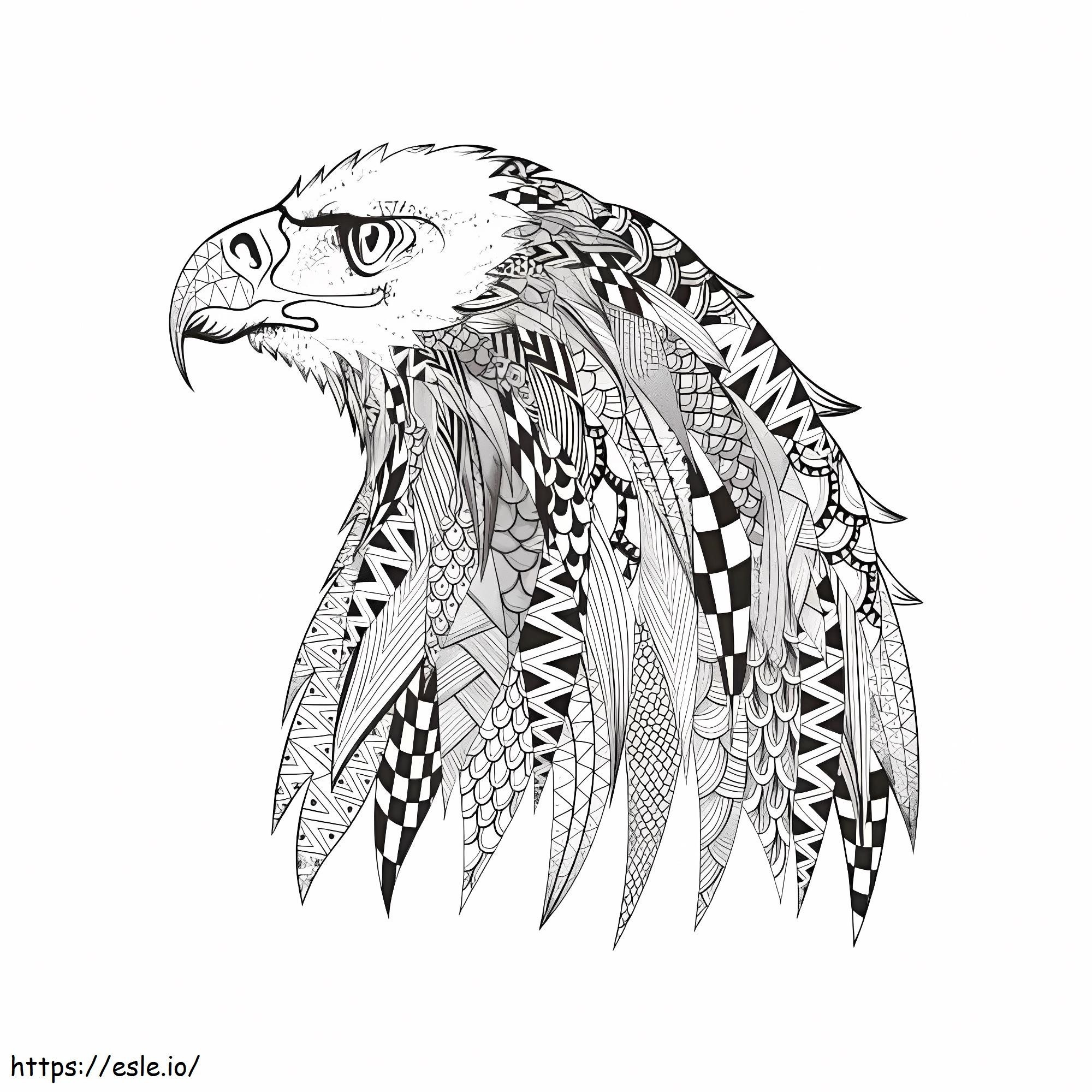 Eagle Head Mandala coloring page