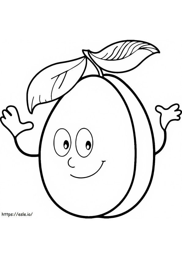 Apricot Smiling coloring page