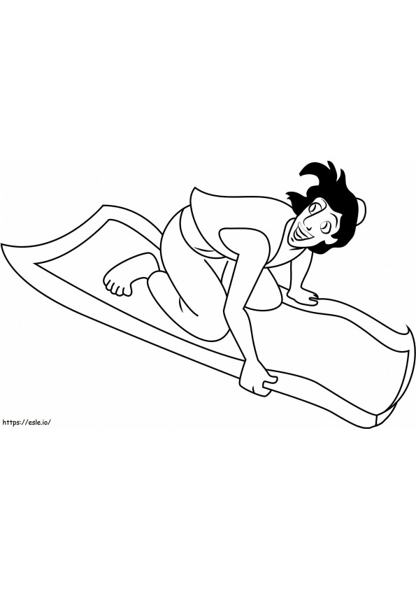 1532486643 Aladdin Flying A4 coloring page