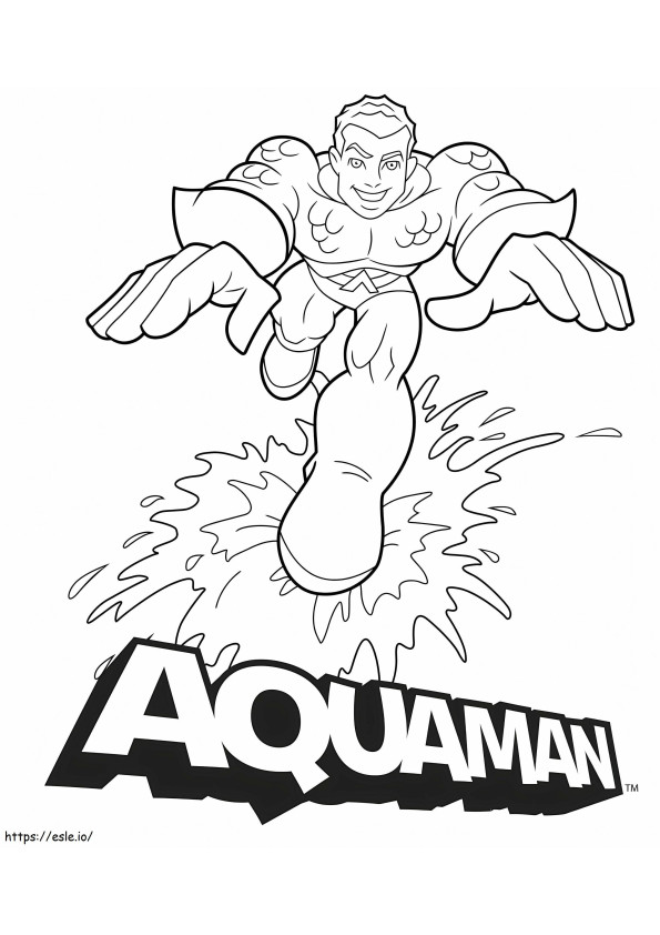 Coloriage Aquaman amusant à imprimer dessin
