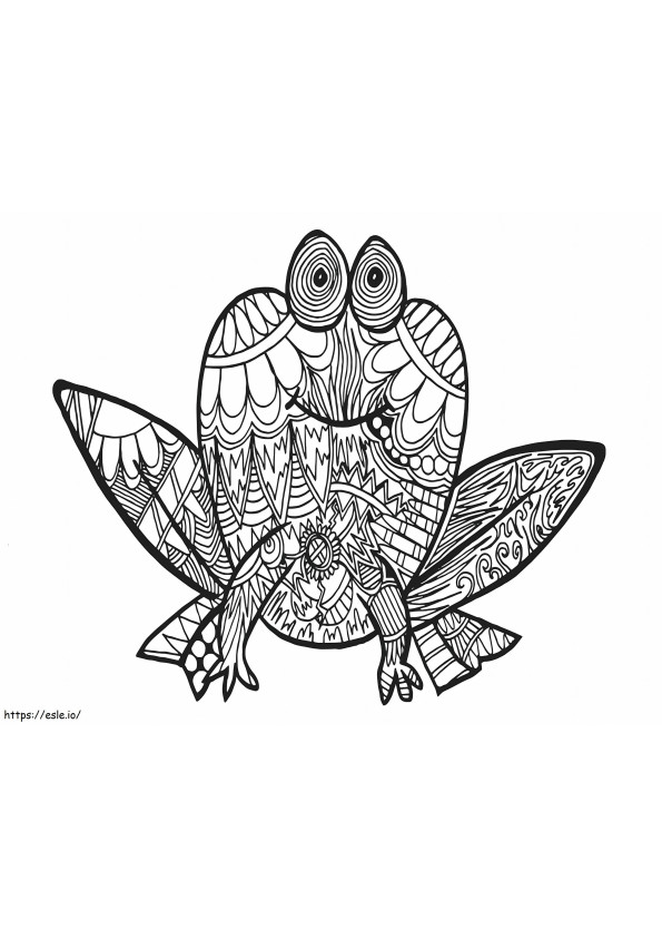 Frog Mandala coloring page