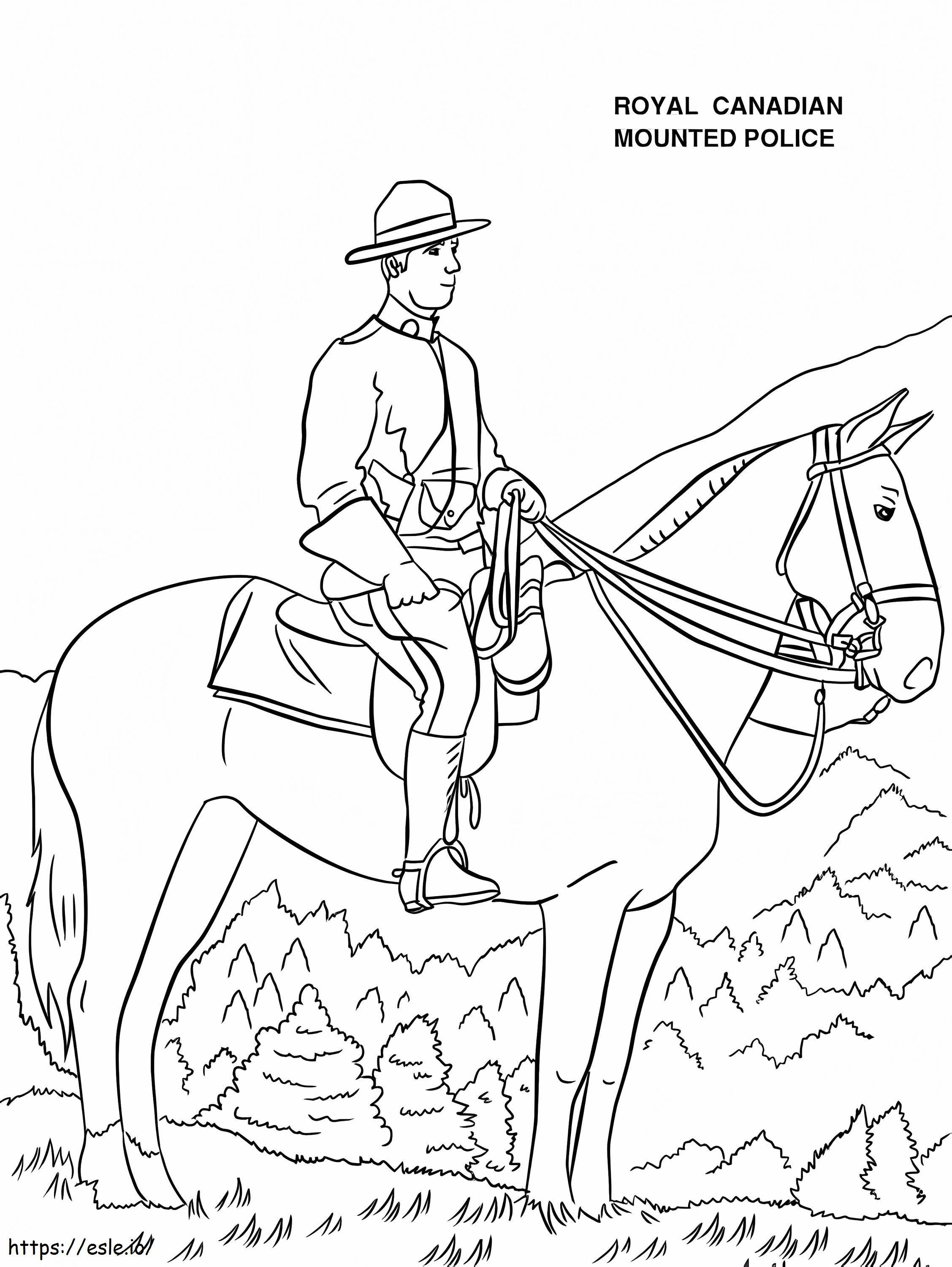 Royal Canadian Mounted Police coloring page