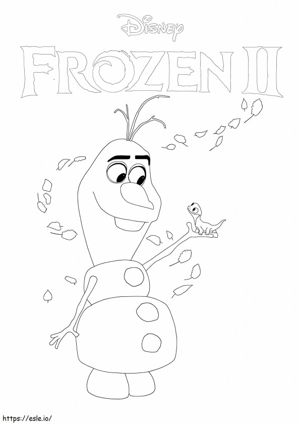 Olaf e Bruni Congelados 2 para colorir