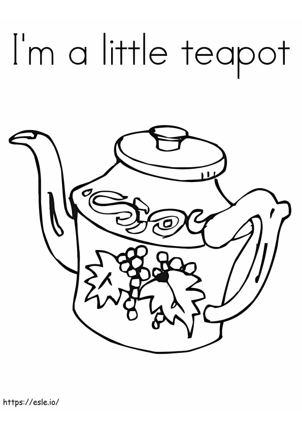 A Little Teapot coloring page
