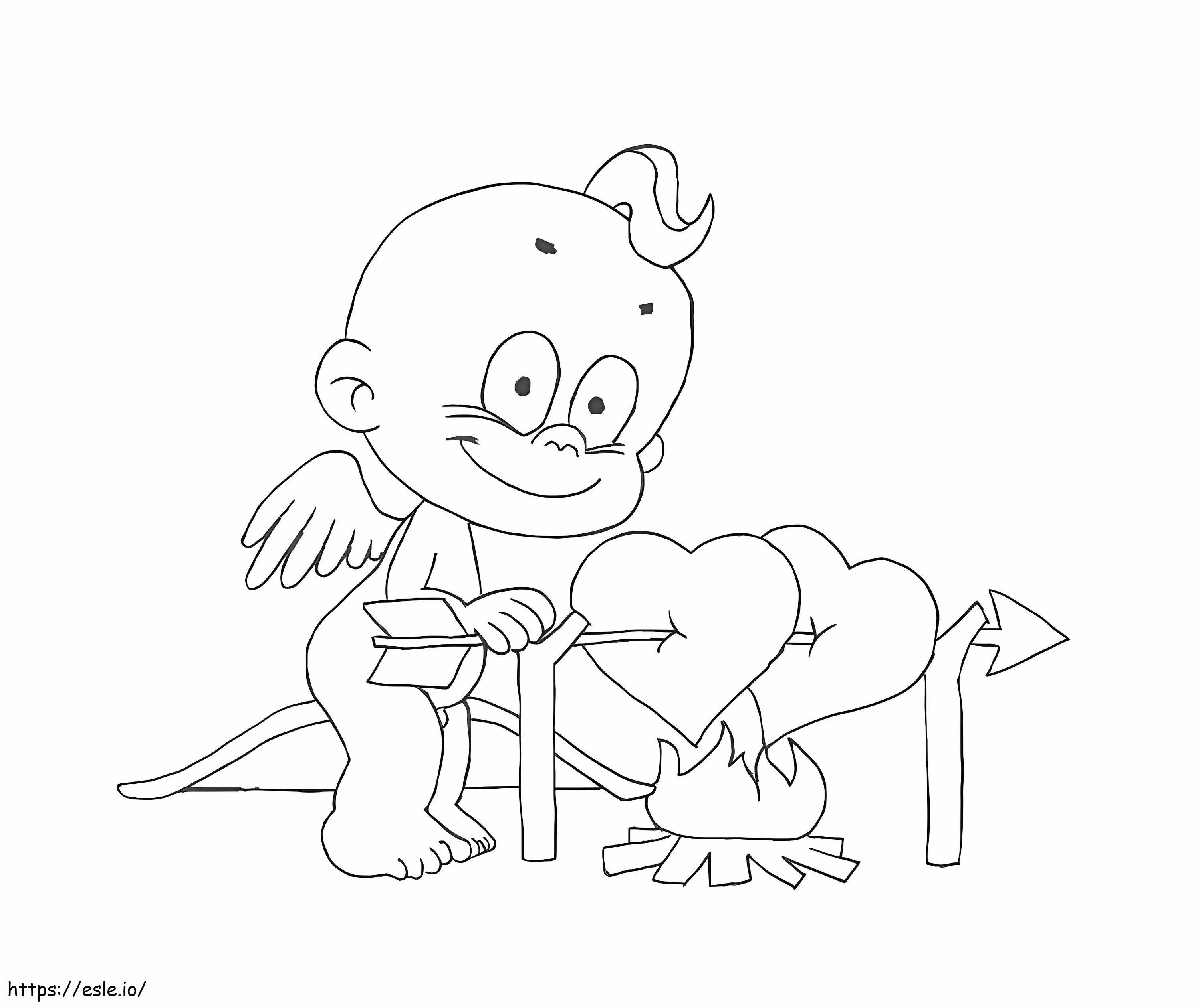 Printable Little Cupid coloring page