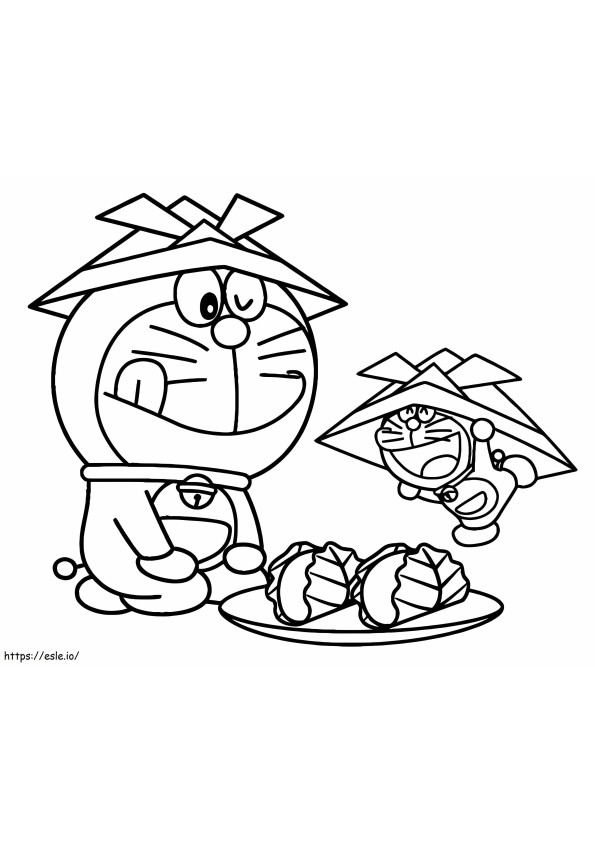 1531278494 Happy Doraemon A4 coloring page