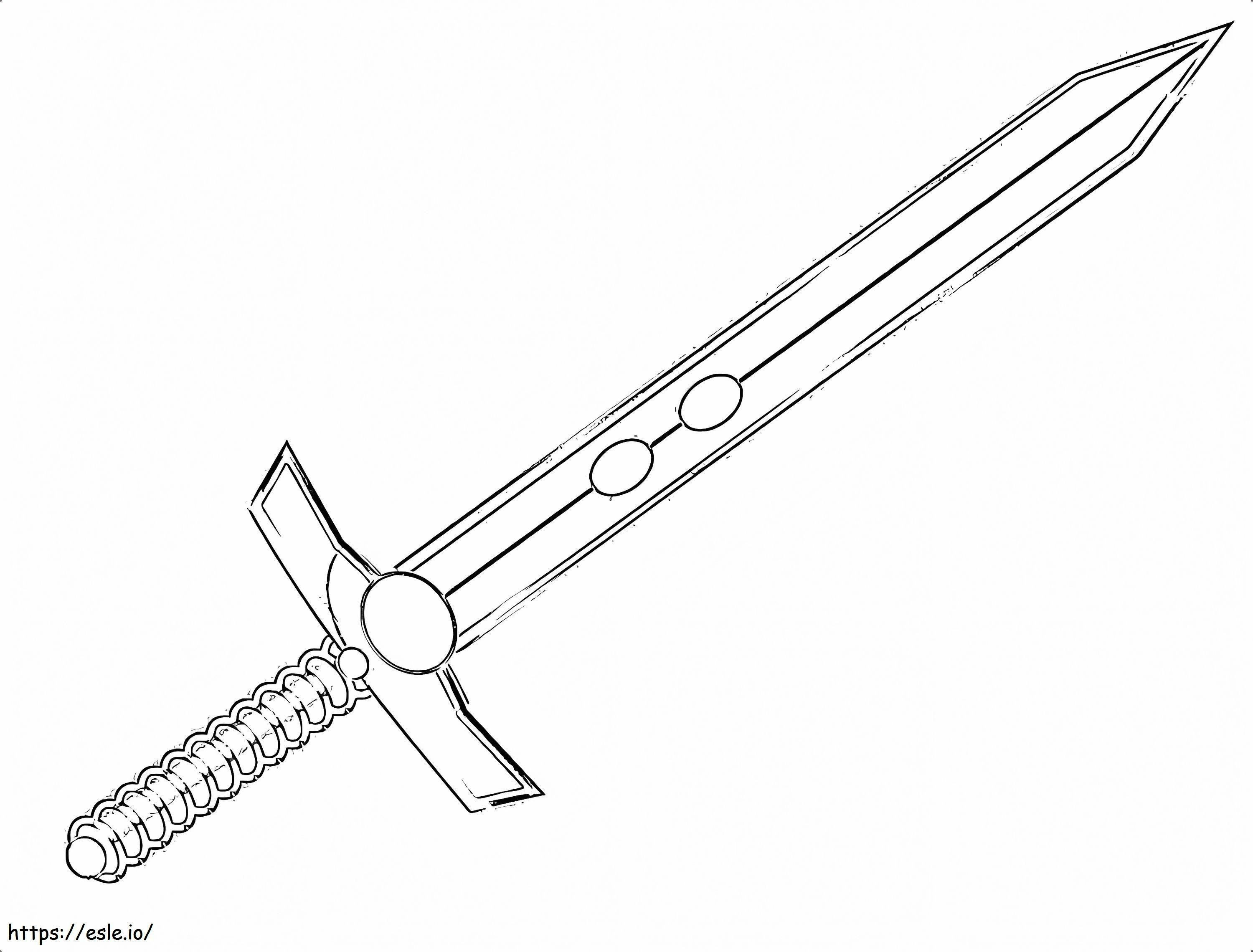 Disegni da colorare di spada medievale da colorare
