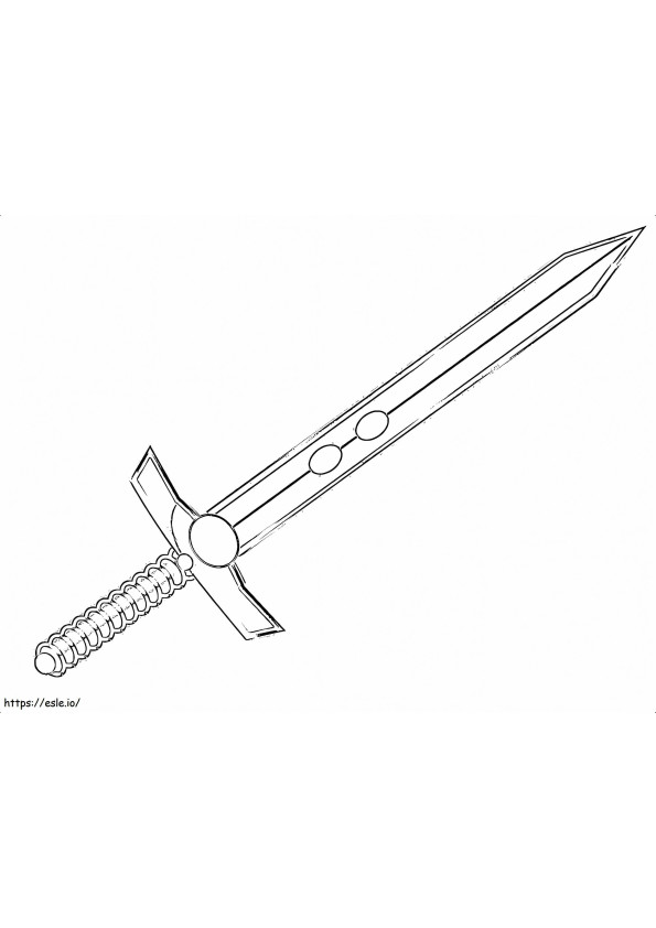 Ausmalbilder Mittelalterliches Schwert ausmalbilder