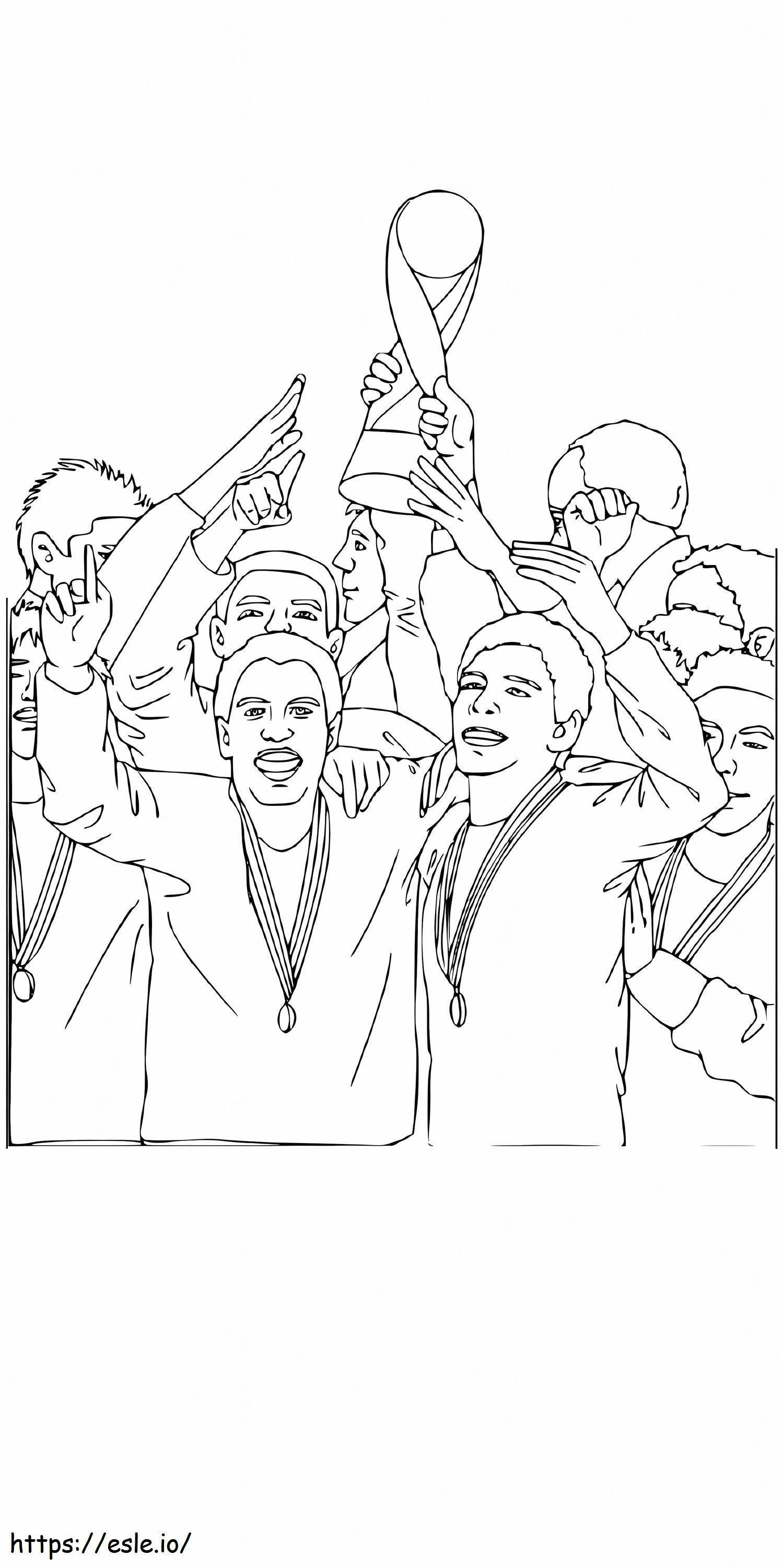 The World Cup Trophy coloring page