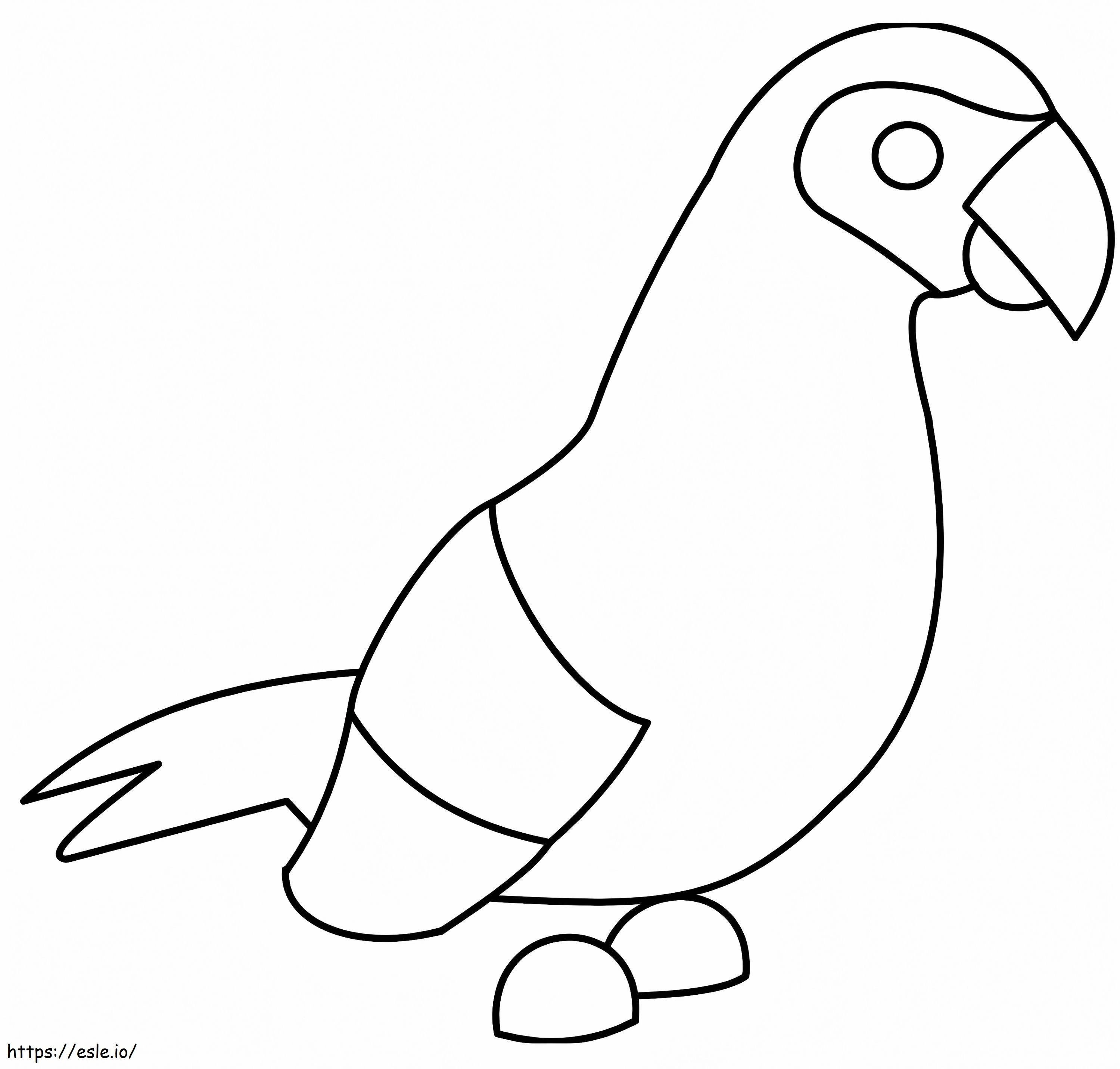 Parrot Adopt Me coloring page