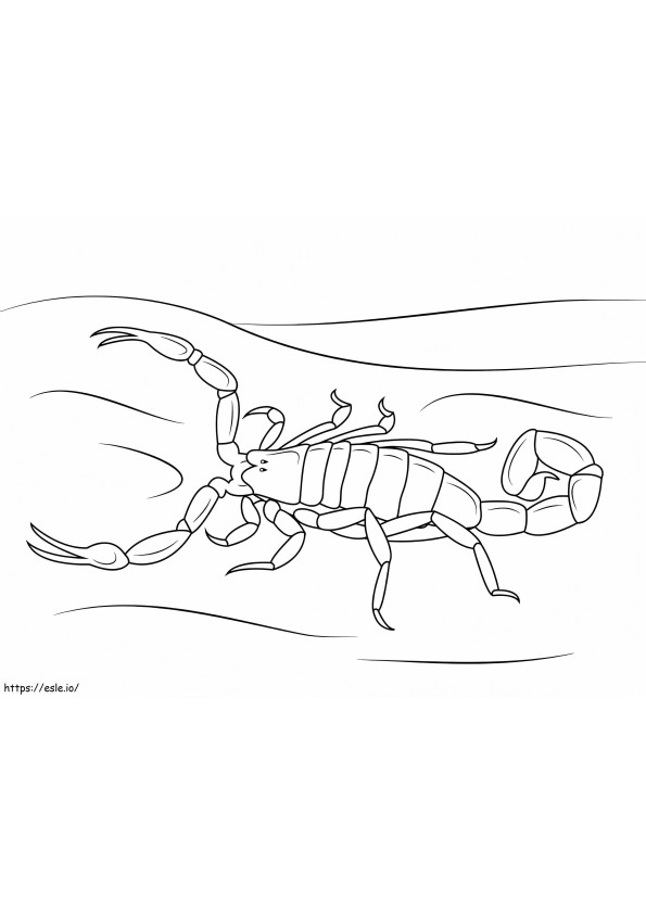 Scorpion cu scoarță dungi de colorat