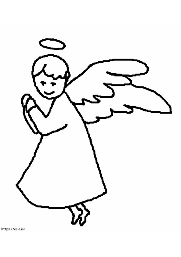 印刷可能な祈りの天使 ぬりえ - 塗り絵