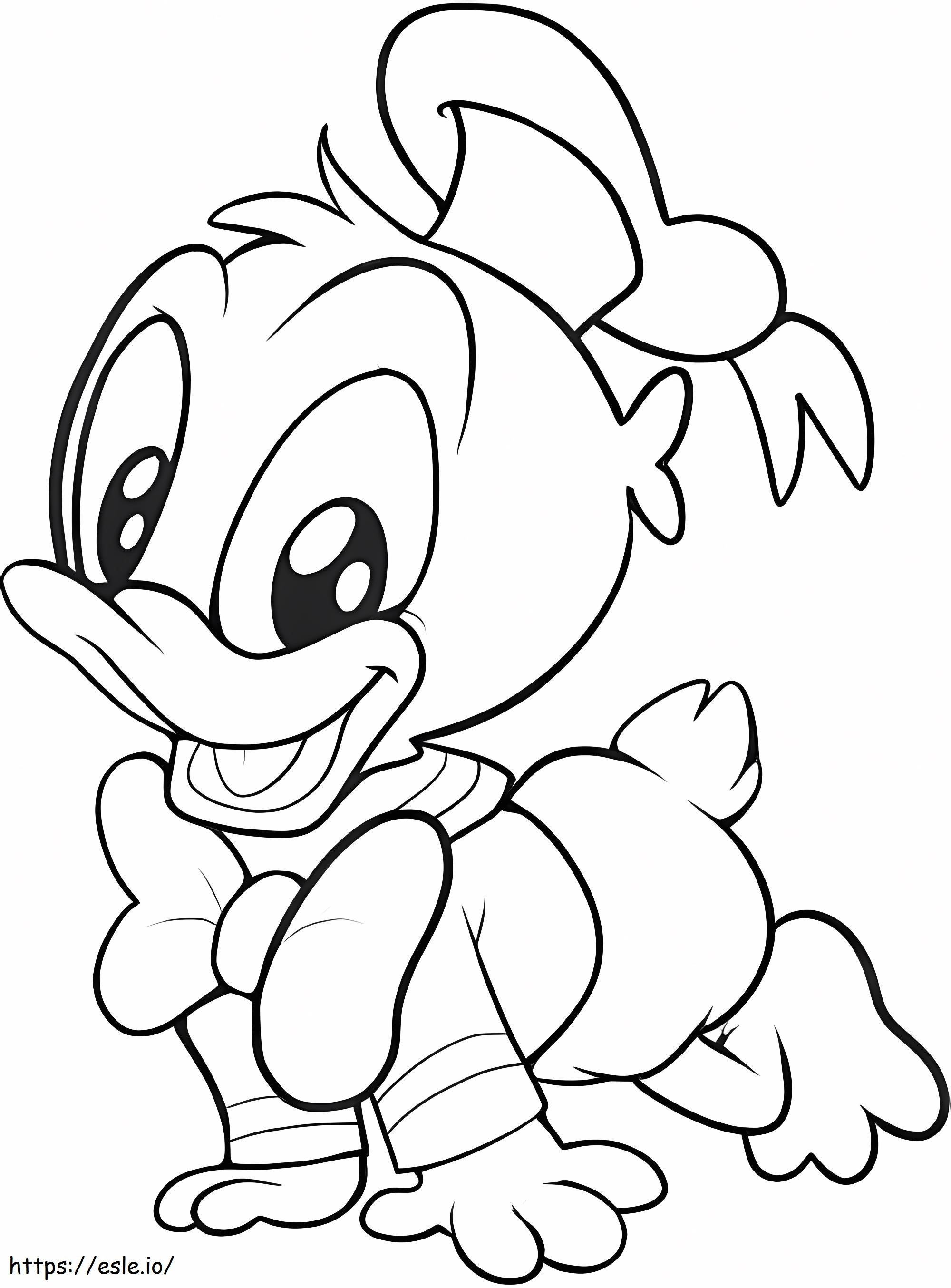 Coloriage Adorable bébé Disney Donald à imprimer dessin