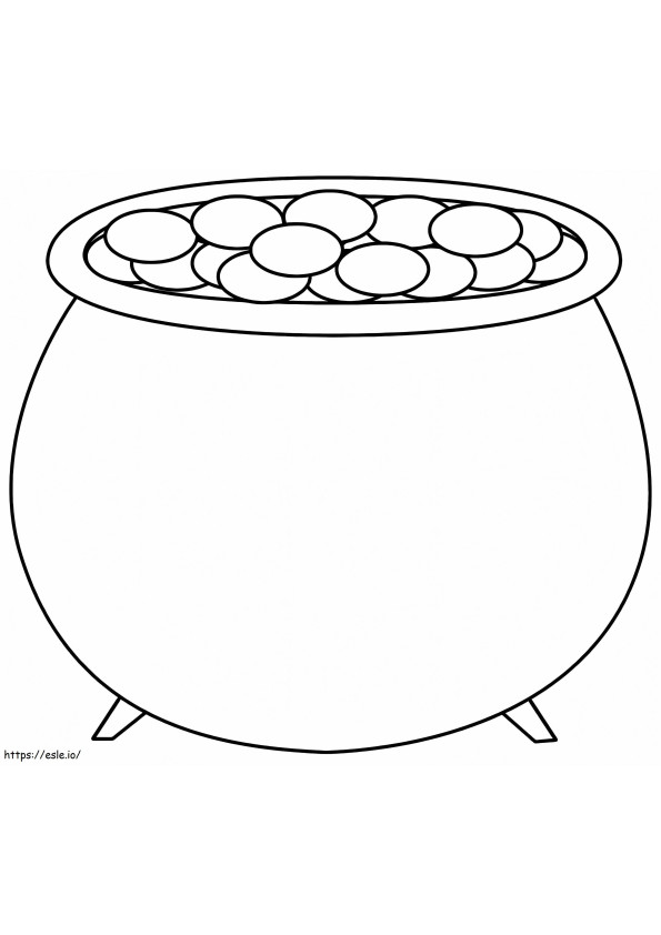 Simple Pot Of Gold coloring page