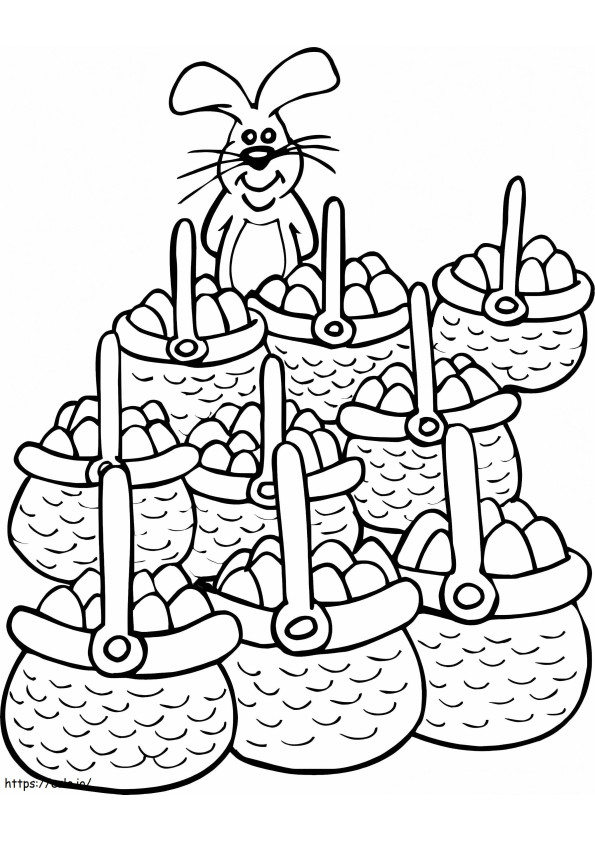 Easter Baskets coloring page