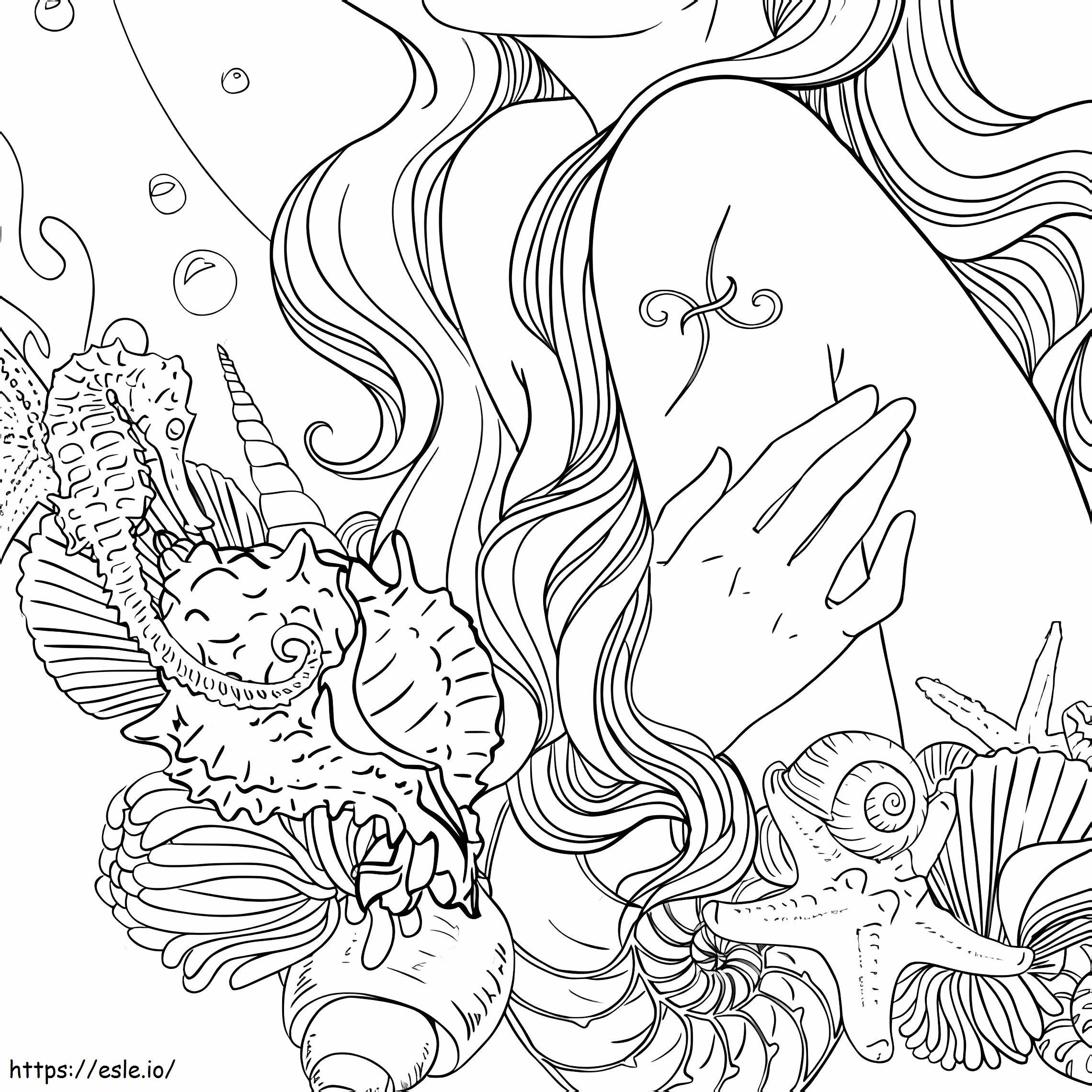 Pisces Tattoo coloring page