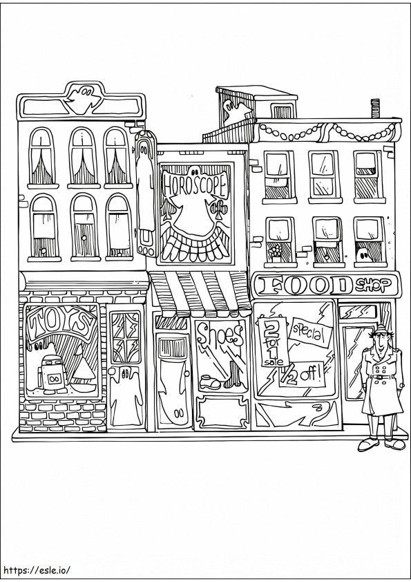 Inspector Gadget And Stores coloring page