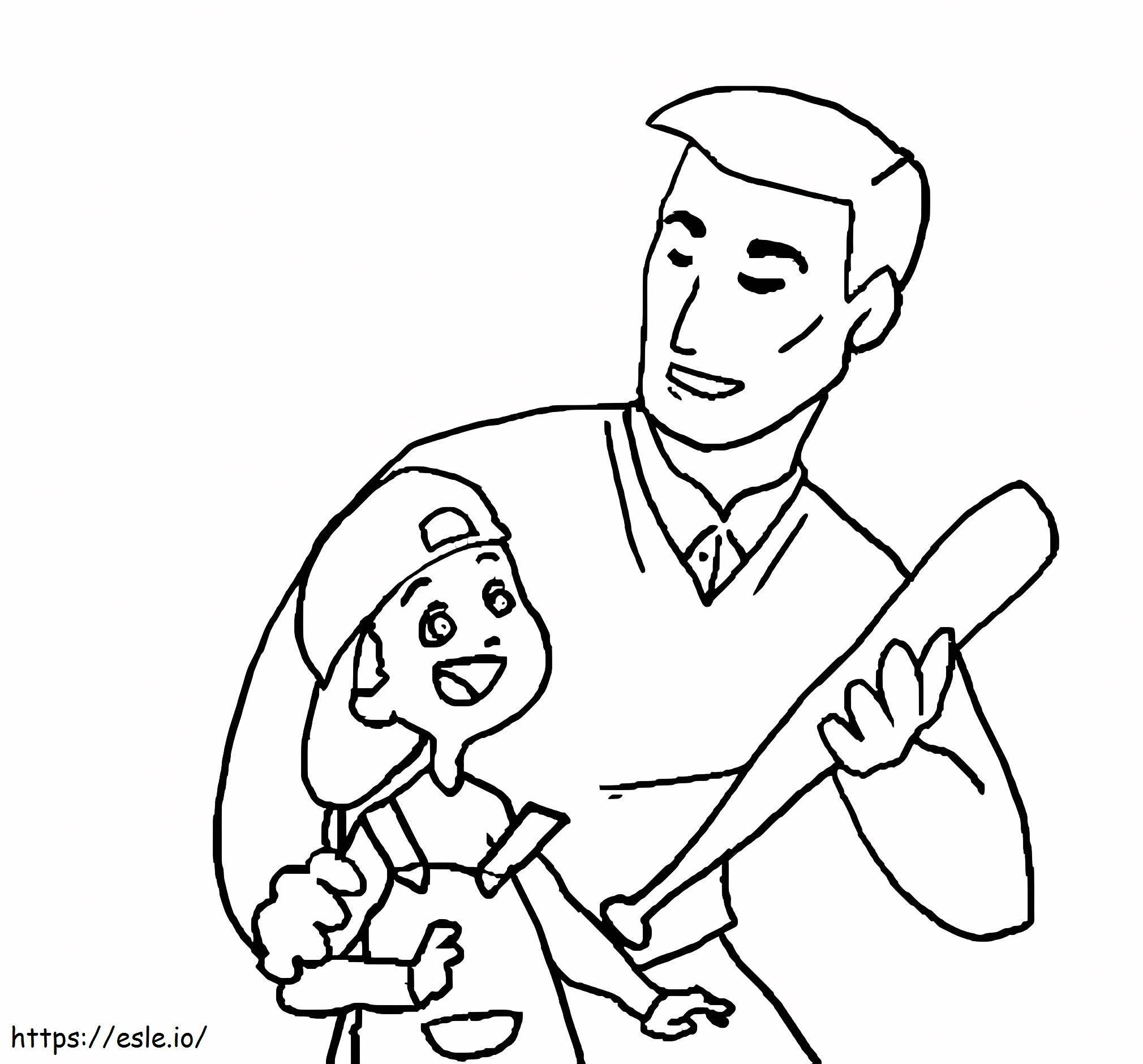 Drawing Of Father And Son coloring page