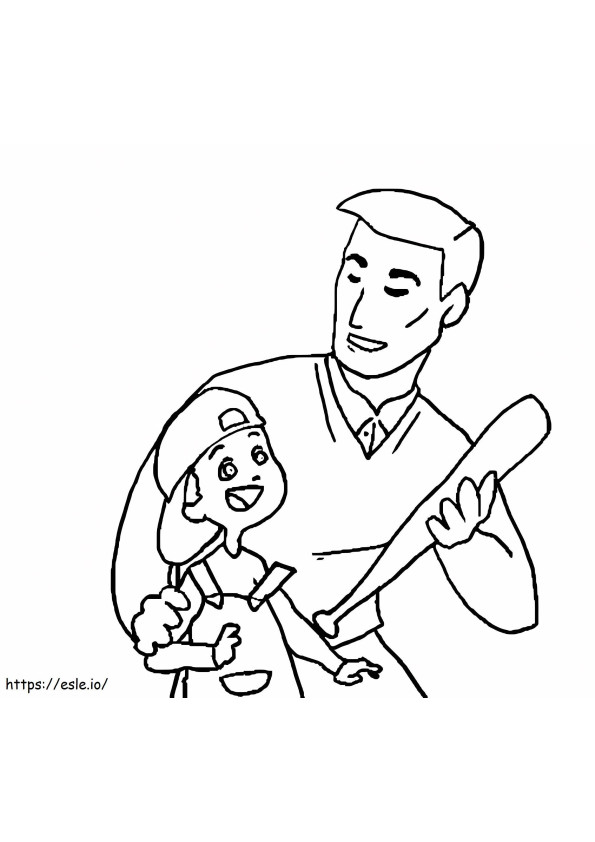 Drawing Of Father And Son coloring page