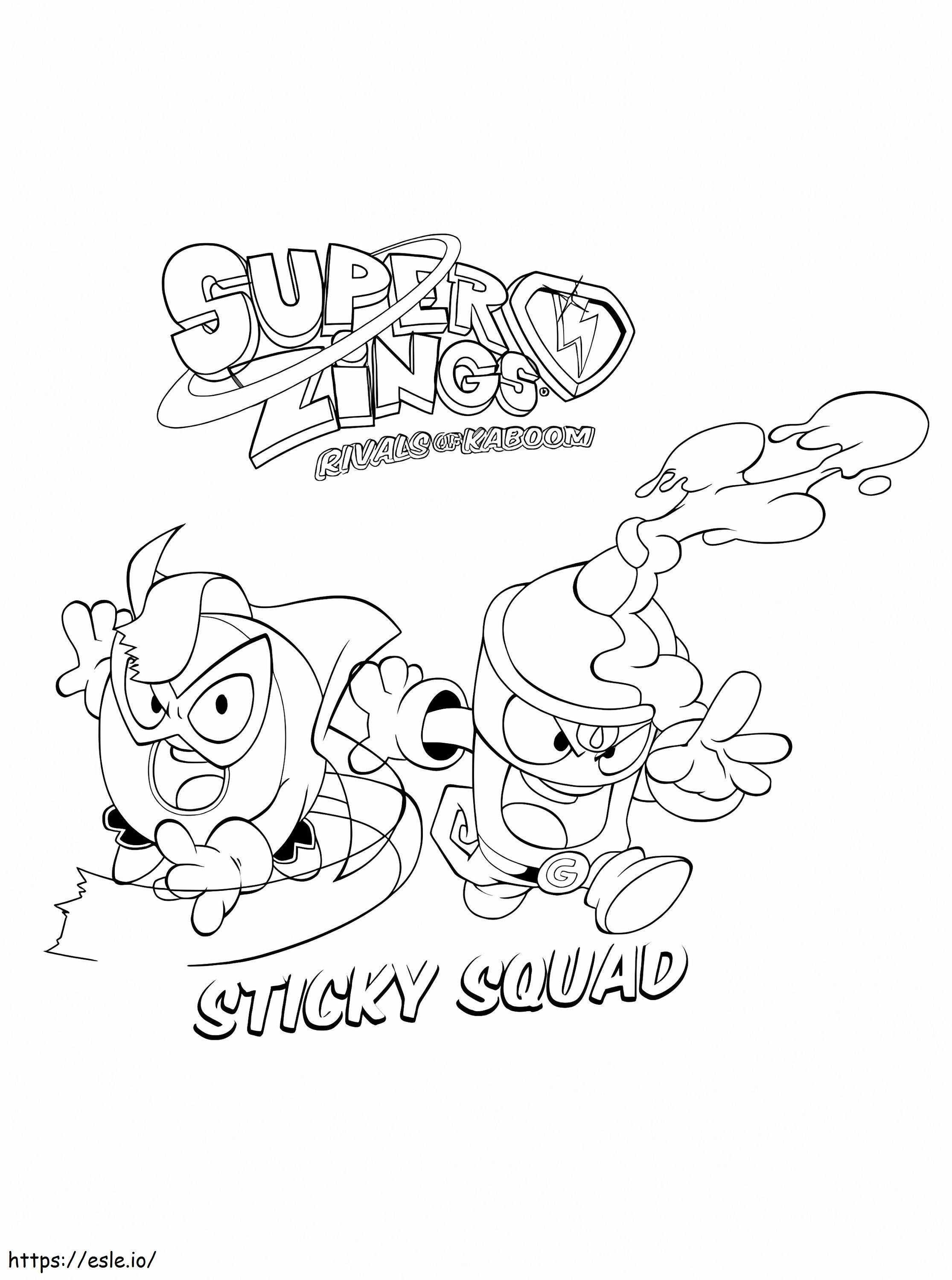 Sticky Squad Superzings kleurplaat kleurplaat