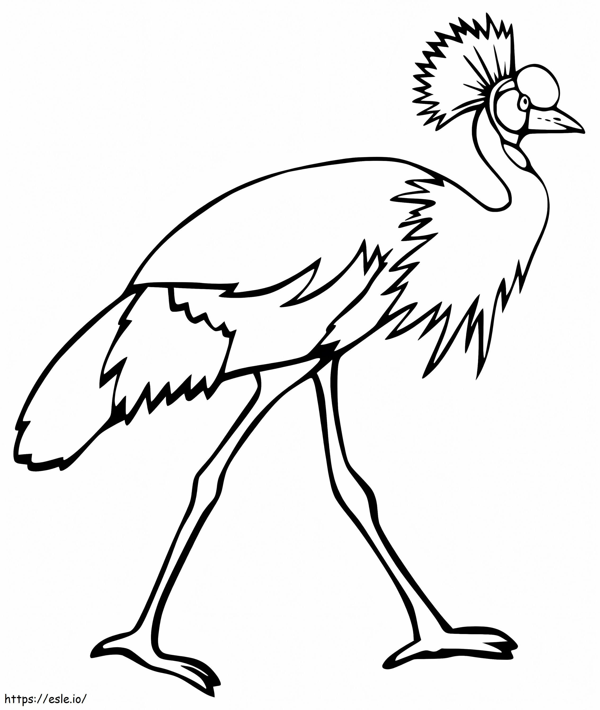 Printable Cassowary coloring page