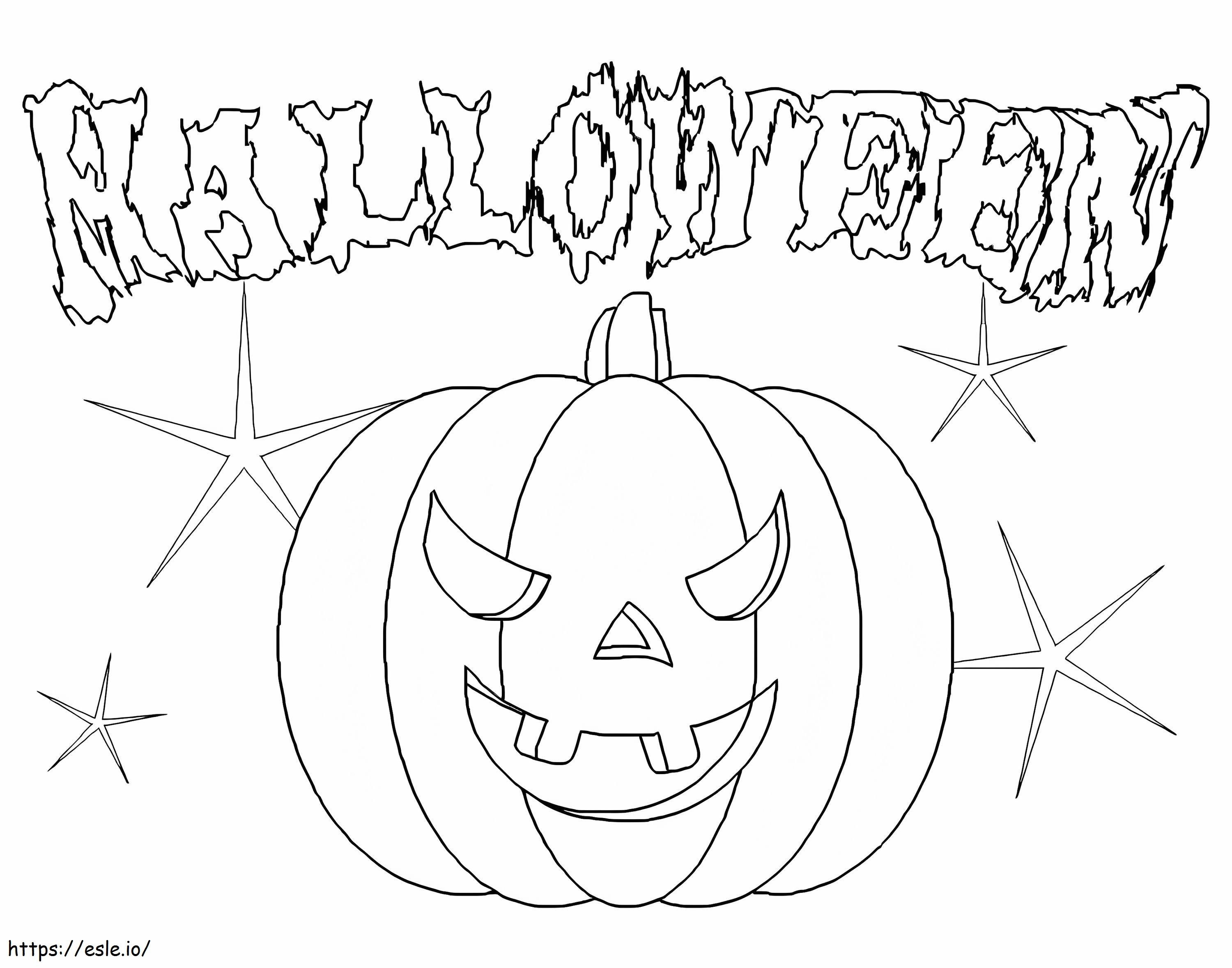 Scary Pumpkin coloring page