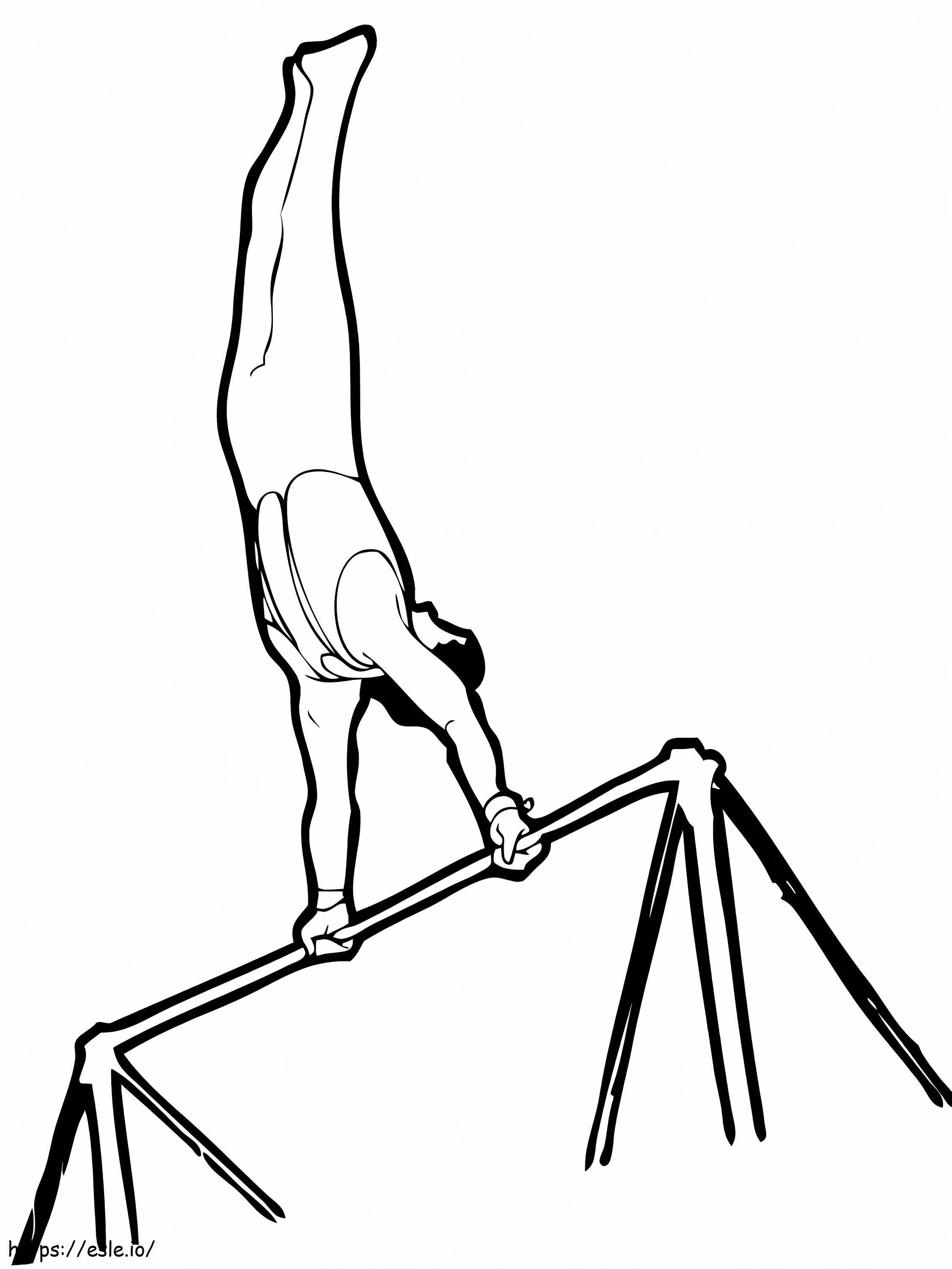 Coloriage Barre horizontale de gymnastique artistique à imprimer dessin