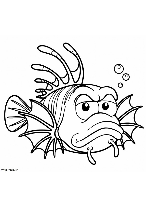 Funny Fish coloring page