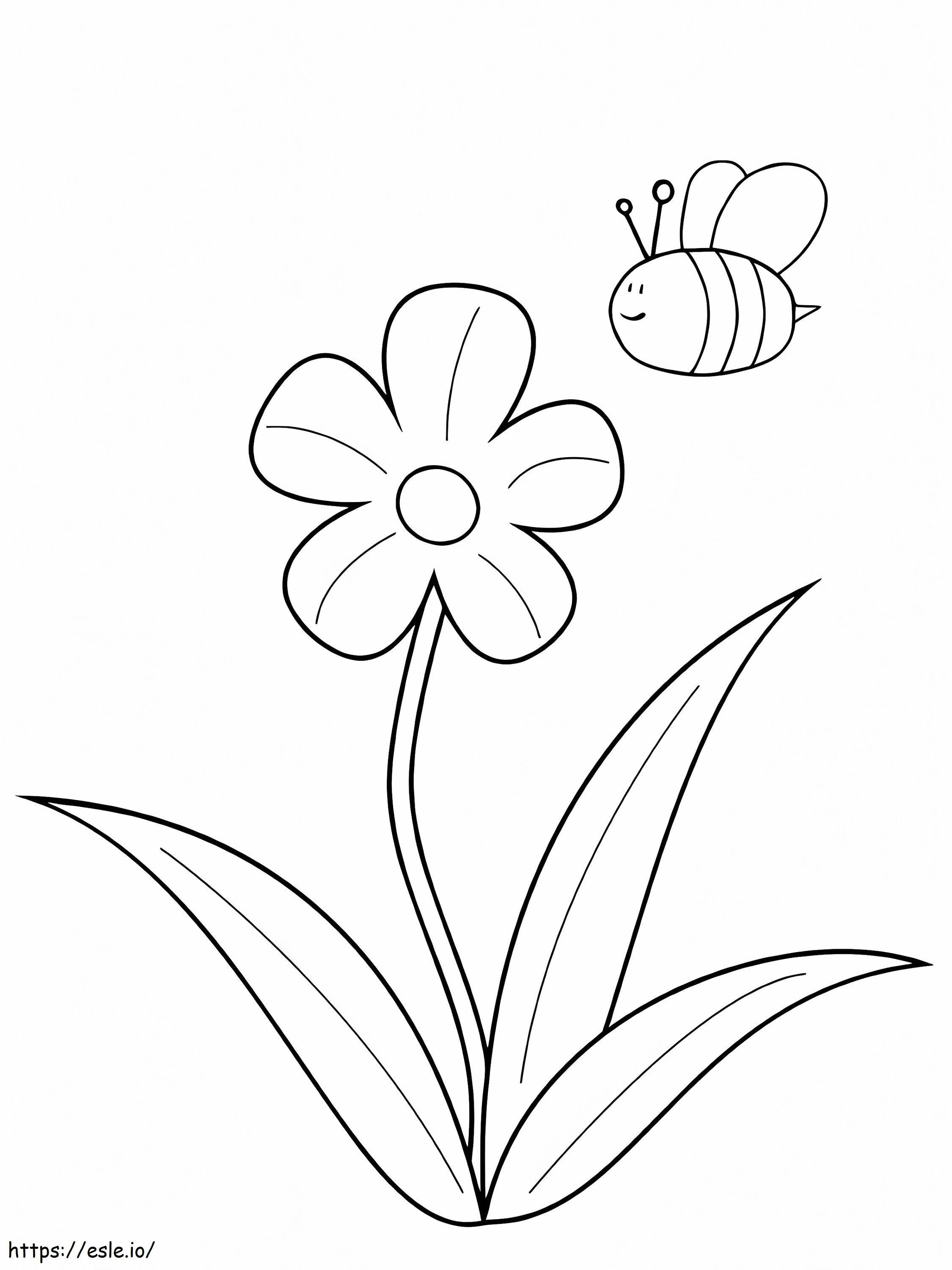 Coloriage Fleur et papillon faciles à imprimer dessin
