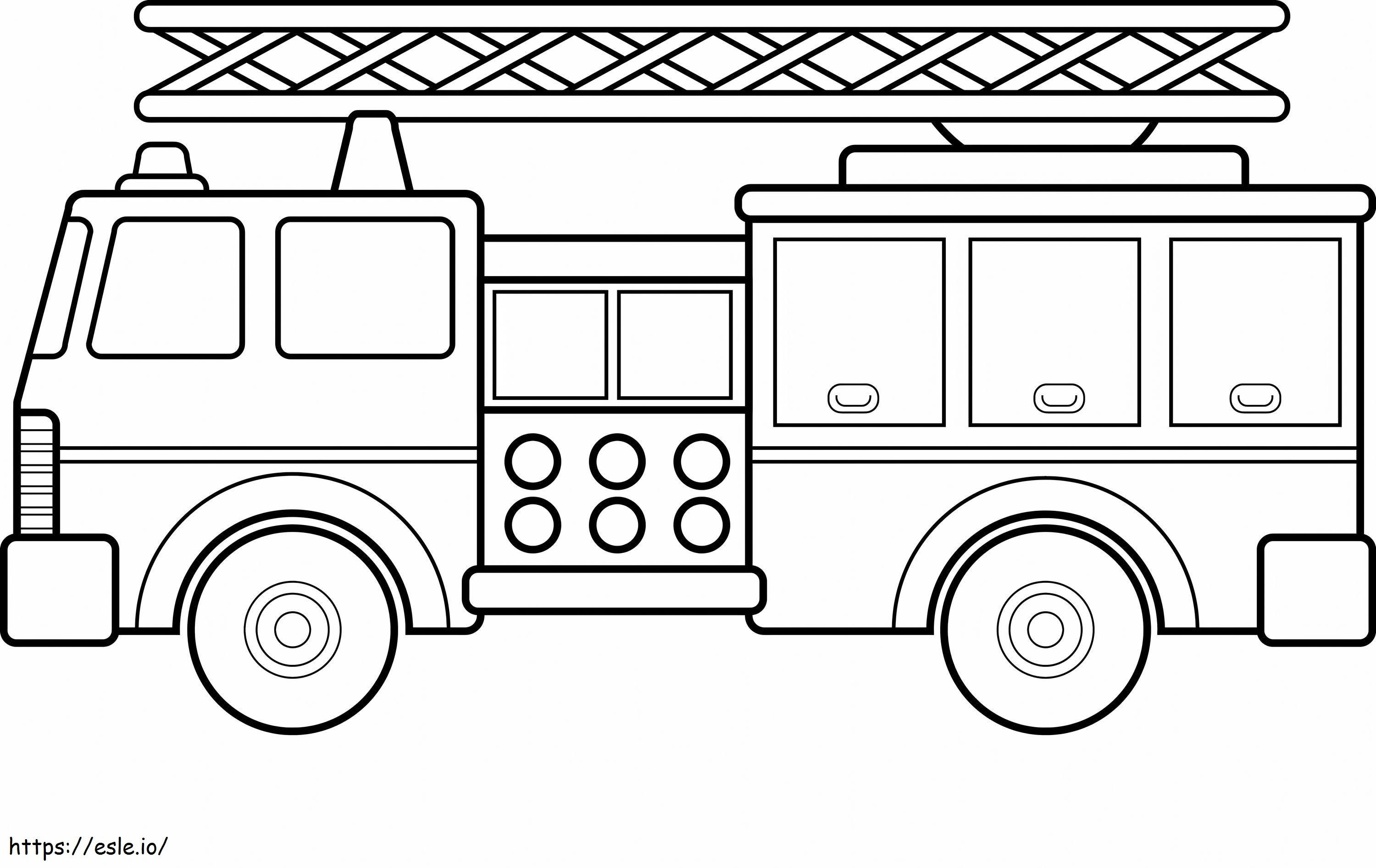 1543542383 Reddingsvoertuigen 13 E-voertuigen Inspirerende vrachtwagen Mooi voertuig Gratis tekening Geschaald 2 kleurplaat kleurplaat