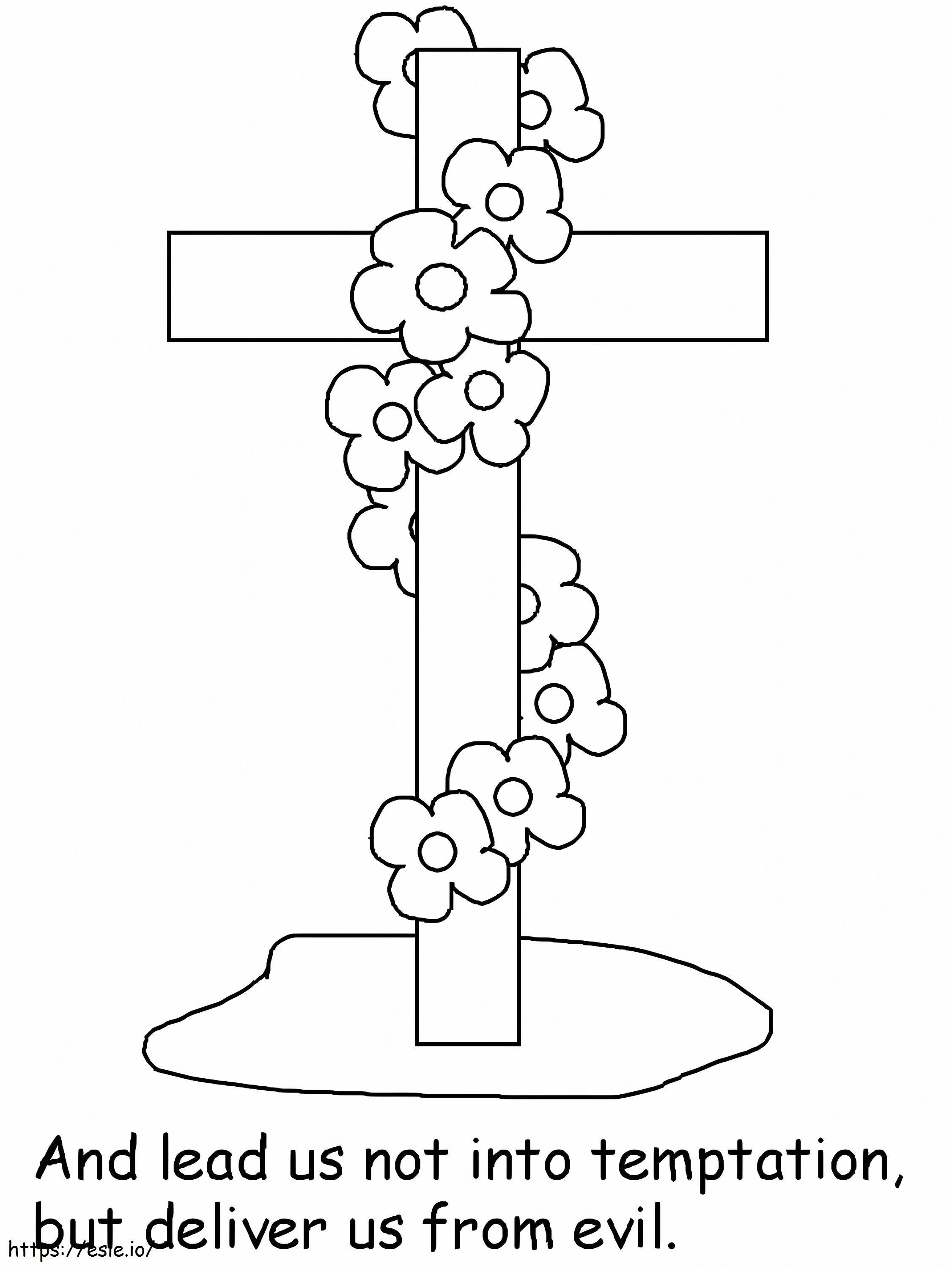 Lords Prayer Deliver Us From Evil coloring page