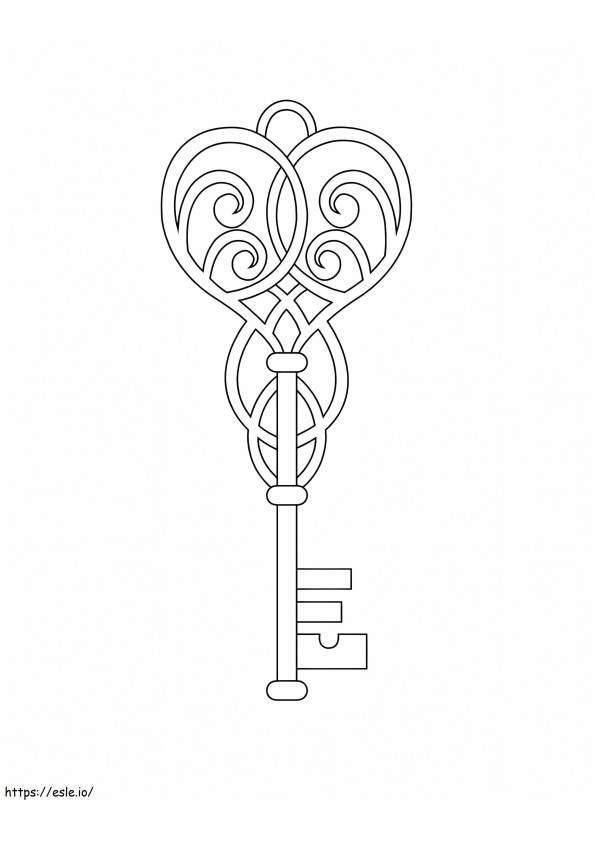 Nice Key coloring page