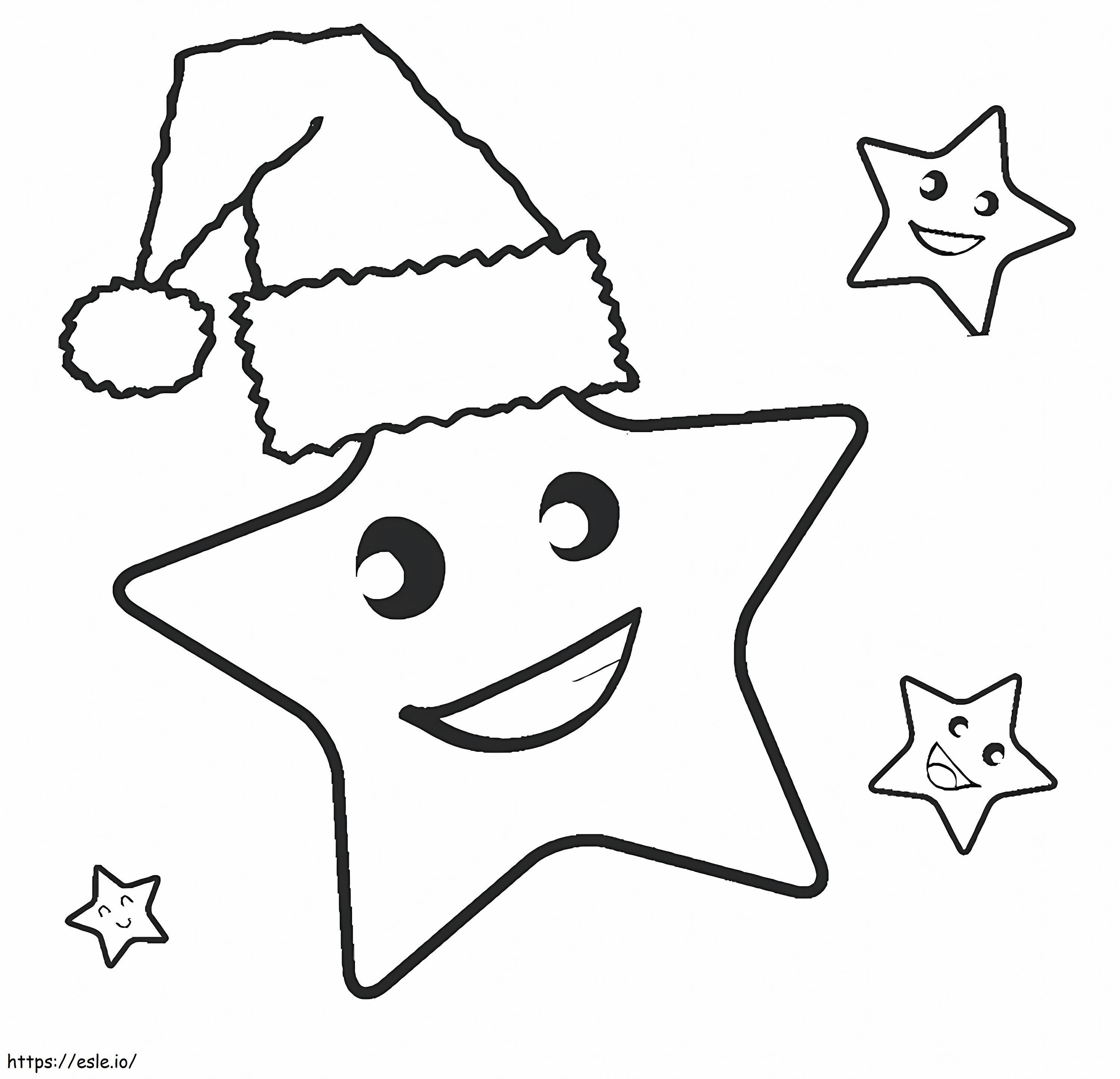 Stars At Christmas coloring page