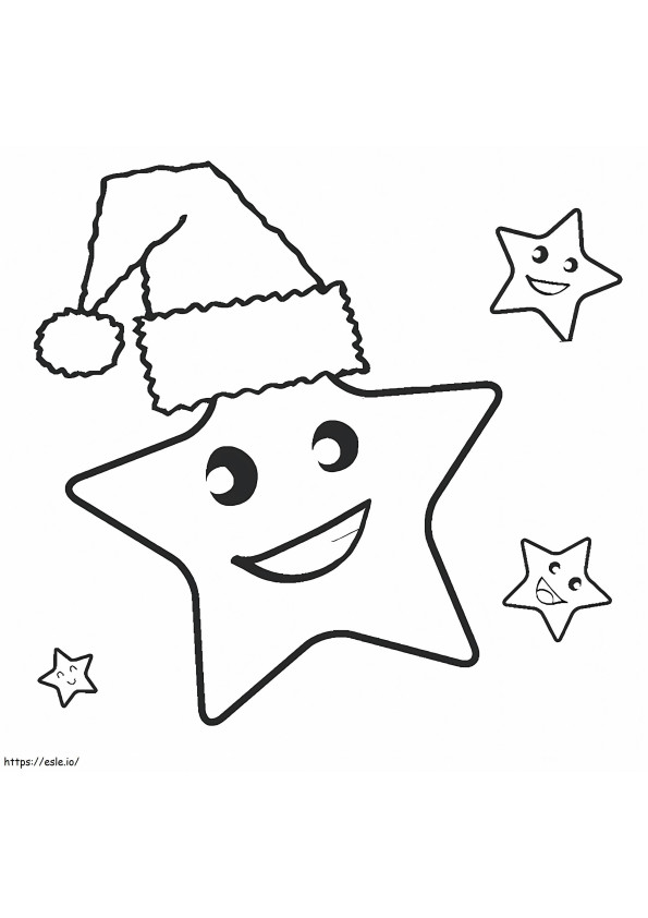 Stars At Christmas coloring page