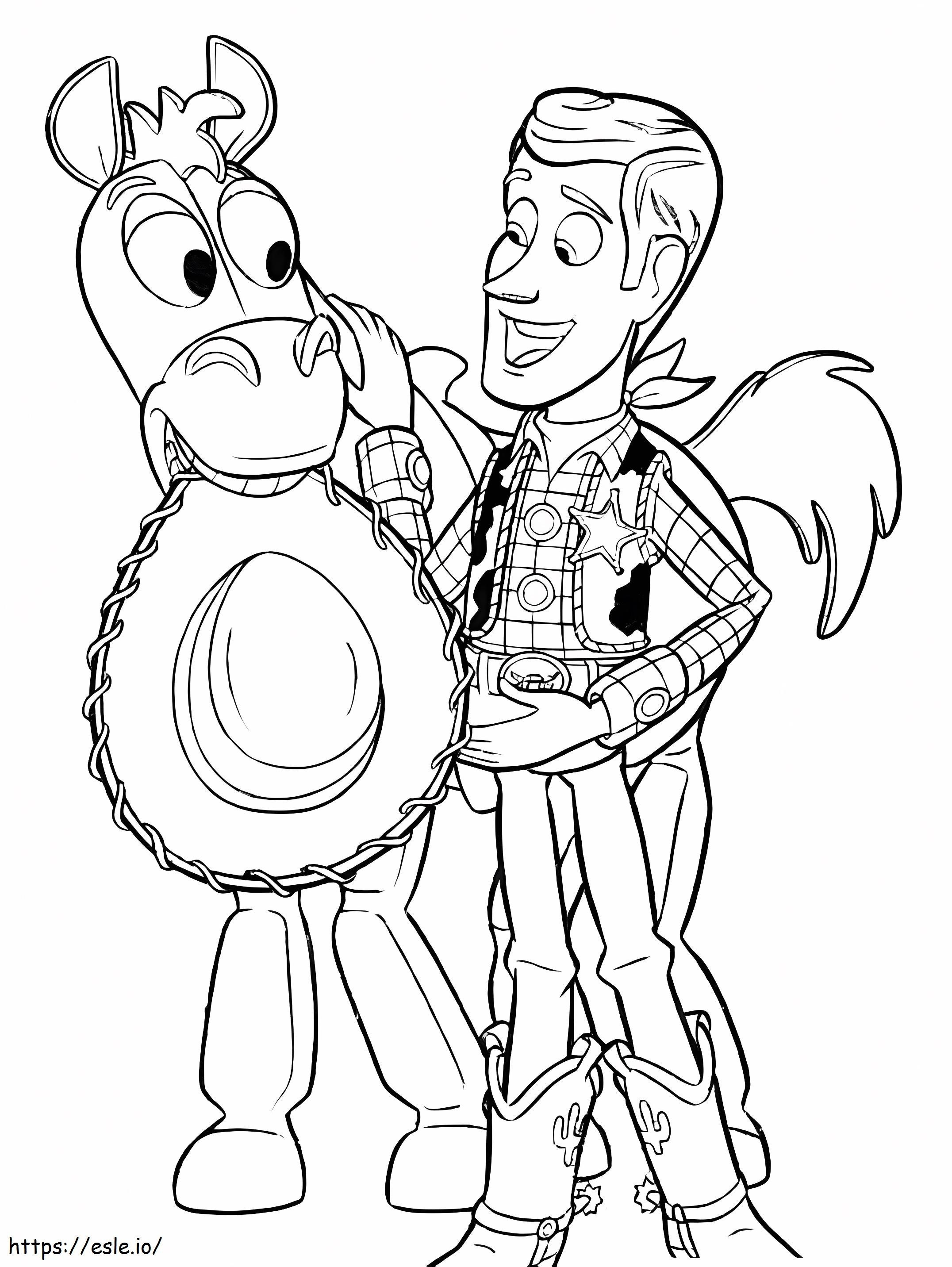 Coloriage Génial Woody et Bullseye à imprimer dessin
