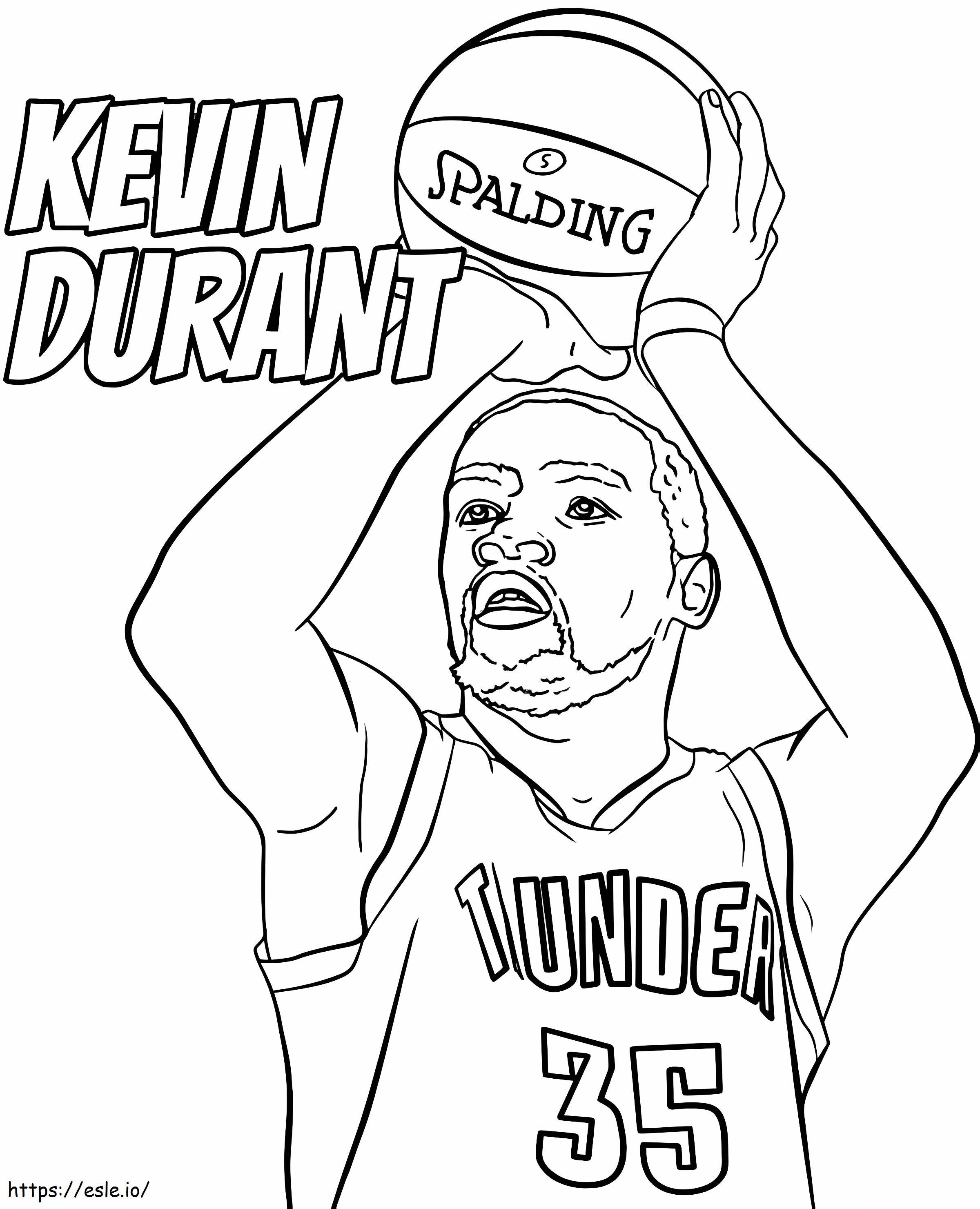 Tulostettava Kevin Durant värityskuva