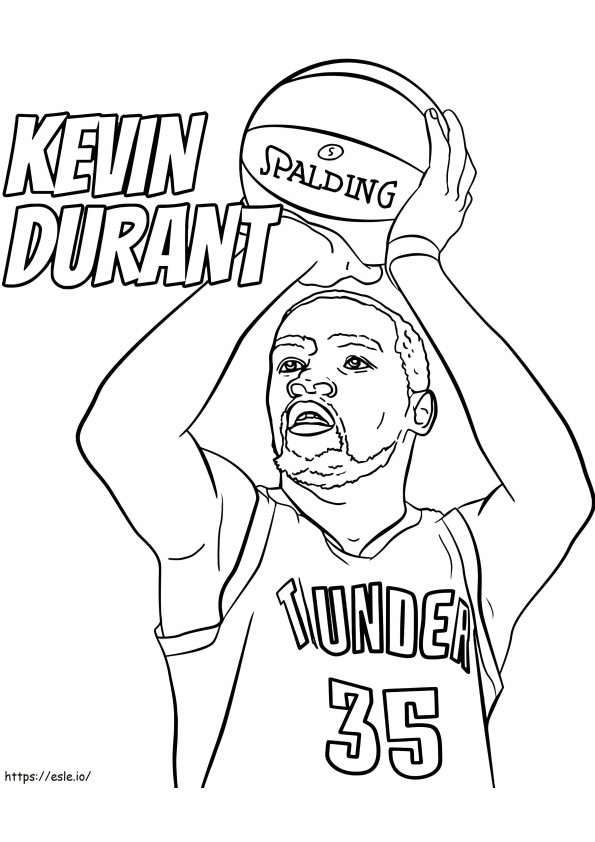 Printable Kevin Durant coloring page