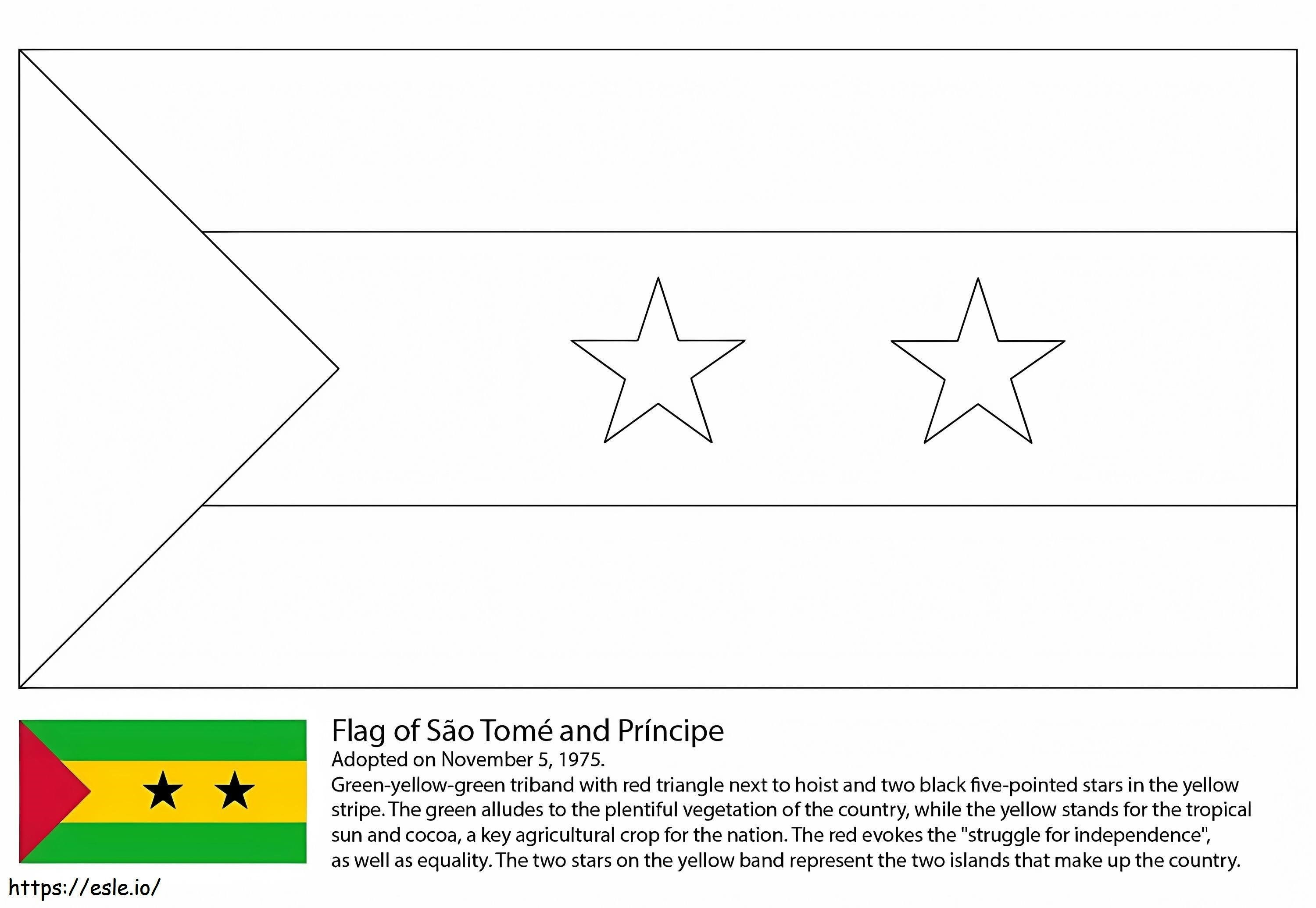 Coloriage 1598833141 Drapeau de Sao Tomé-et-Principe à imprimer dessin