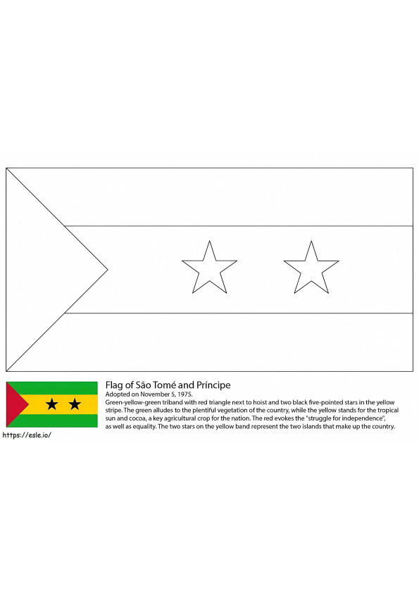 1598833141 Flaga Wysp Świętego Tomasza i Książęcej kolorowanka