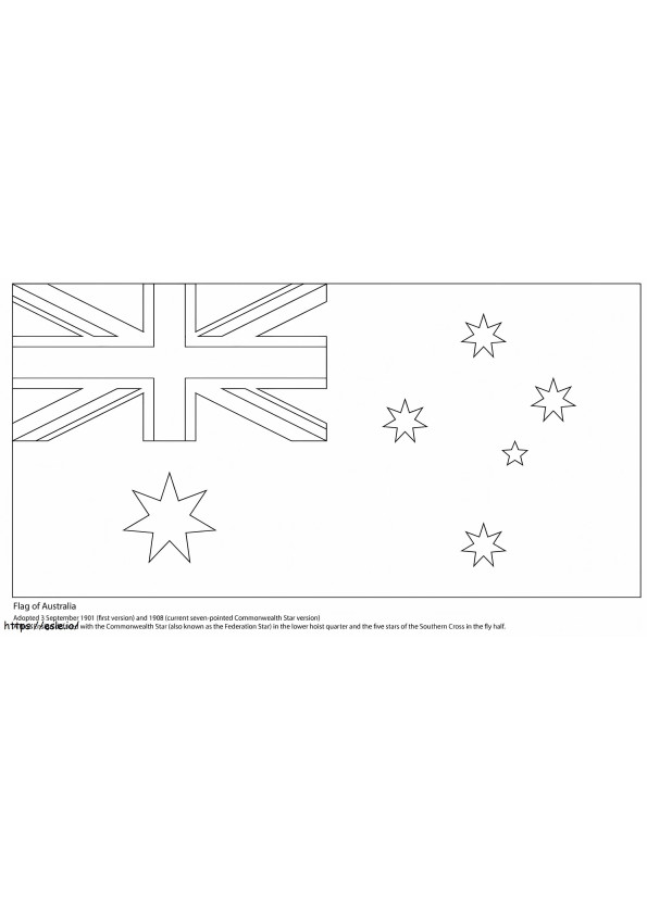 Bandeira Australiana para colorir