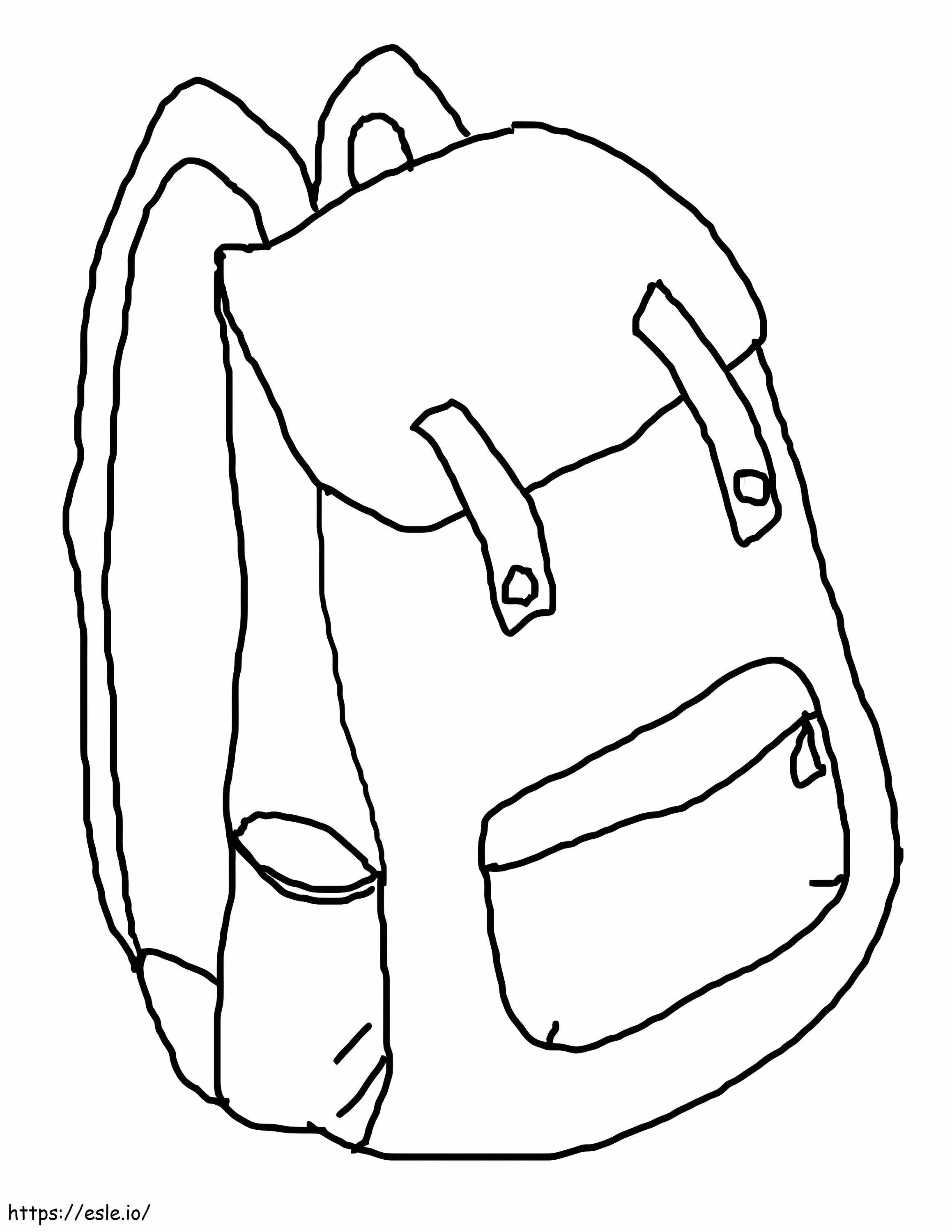Printable Easy Backpack coloring page