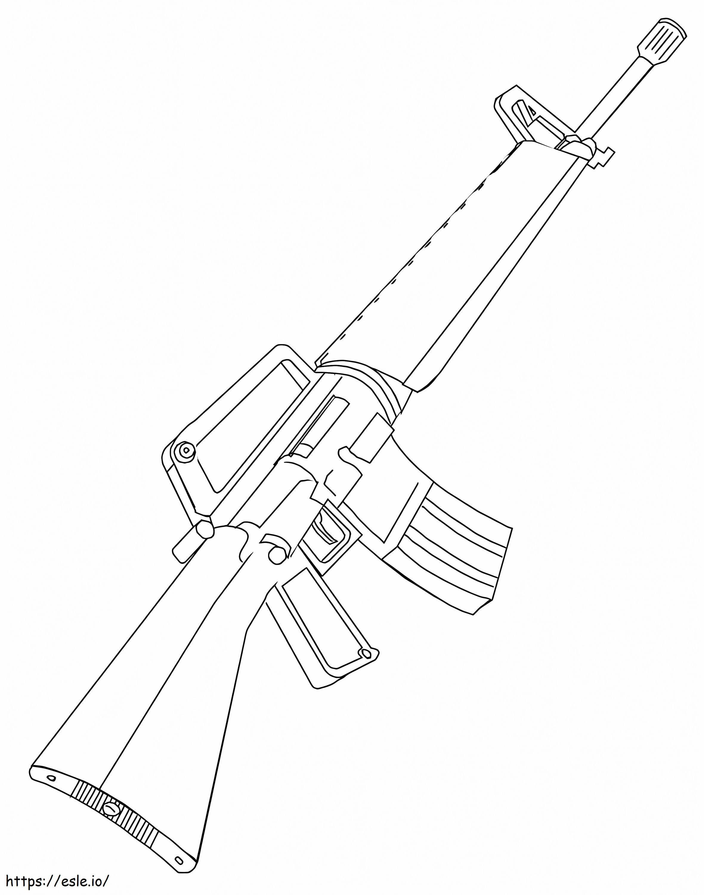 Coloriage Fusil M16 à imprimer dessin