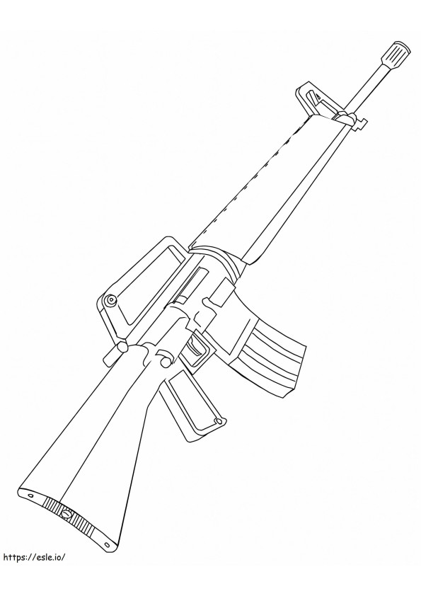 M16 ライフル ぬりえ - 塗り絵