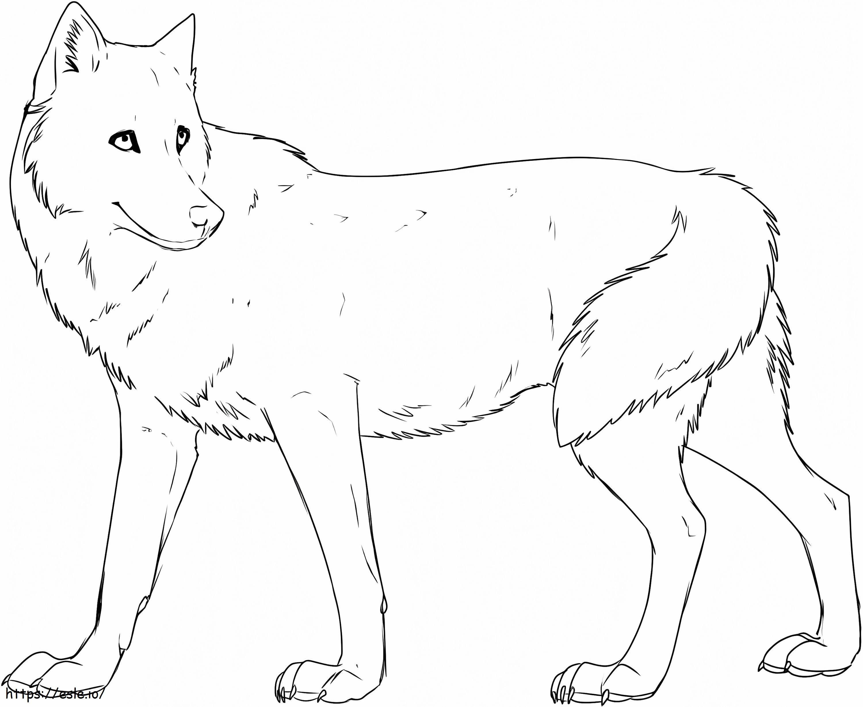 Wolf Smiling coloring page