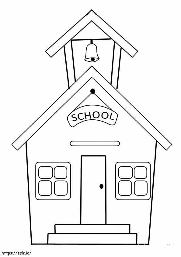 Egyszerű iskolaépítés kifestő